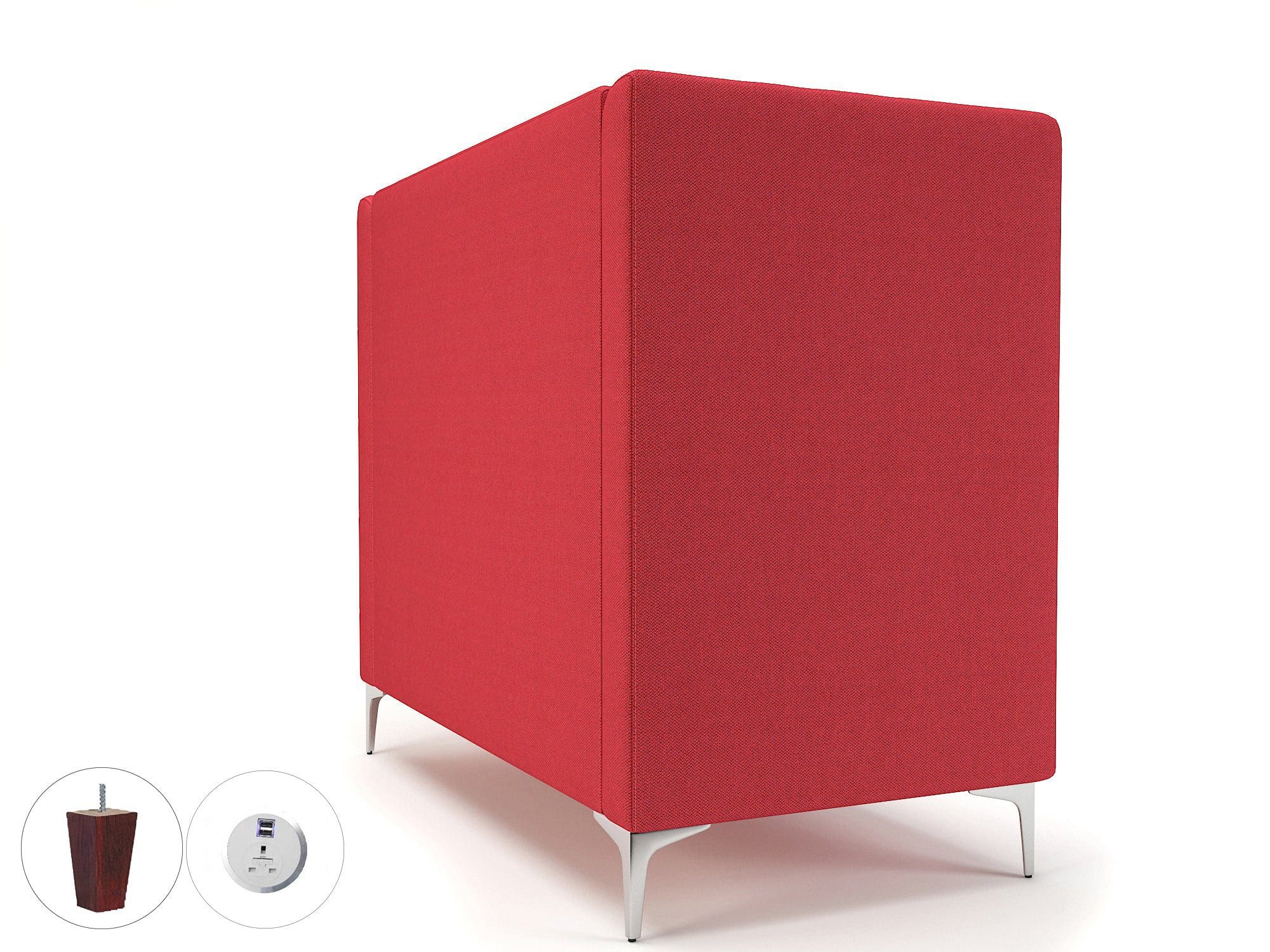 Altus 128cm Wide Privacy Booth in Camira Era Fabric with Socket - Image 12