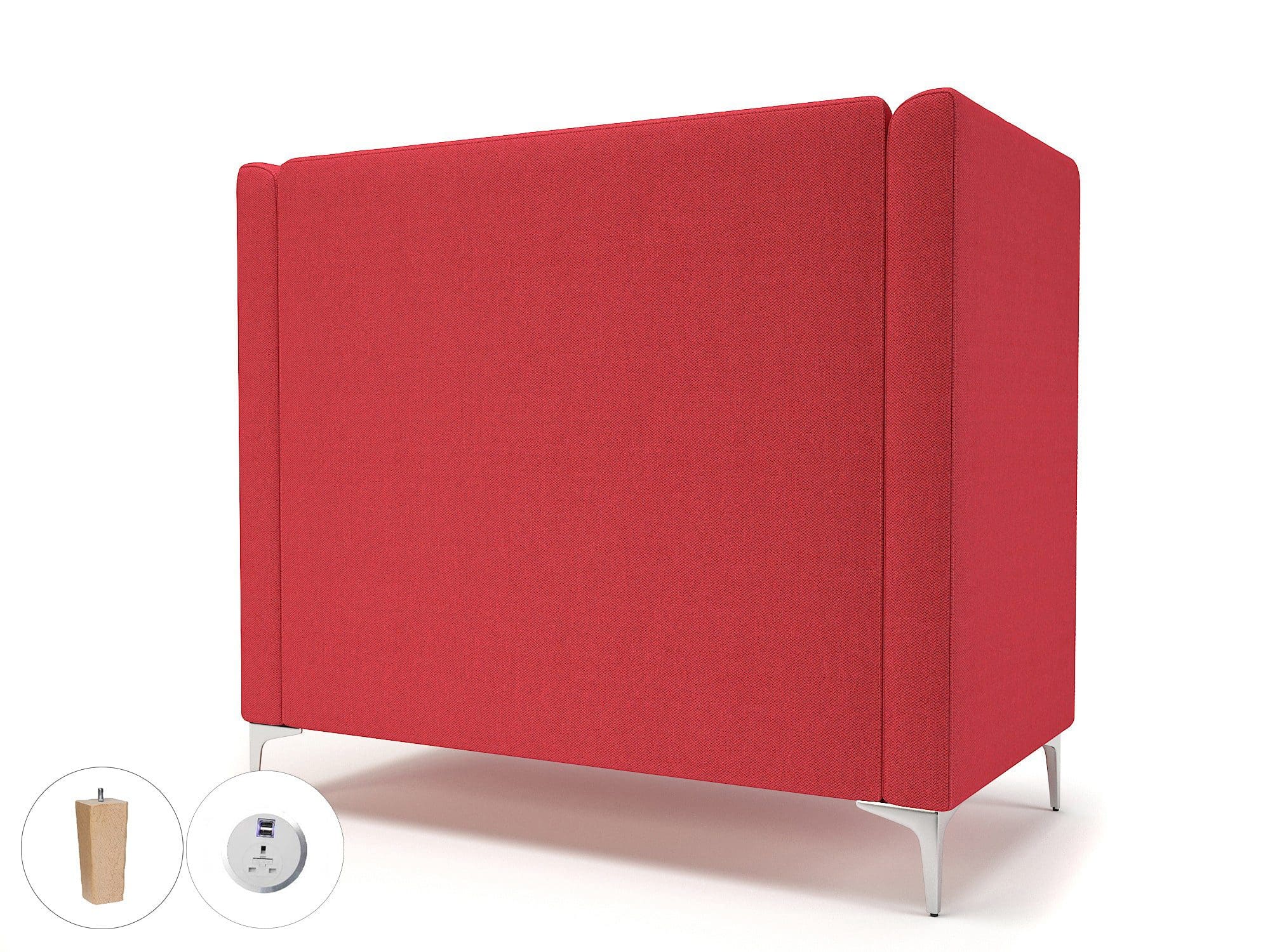 Altus 128cm Wide Privacy Booth in Camira Era Fabric with Socket - Image 15