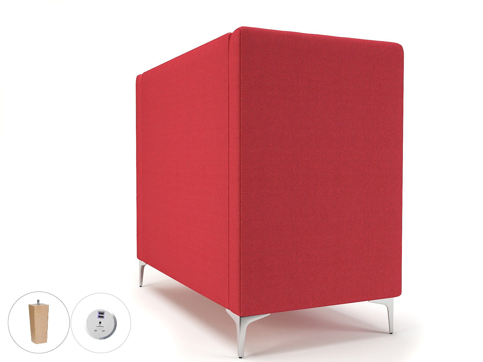 Altus 128cm Wide Privacy Booth in Camira Era Fabric with Socket - Image 16