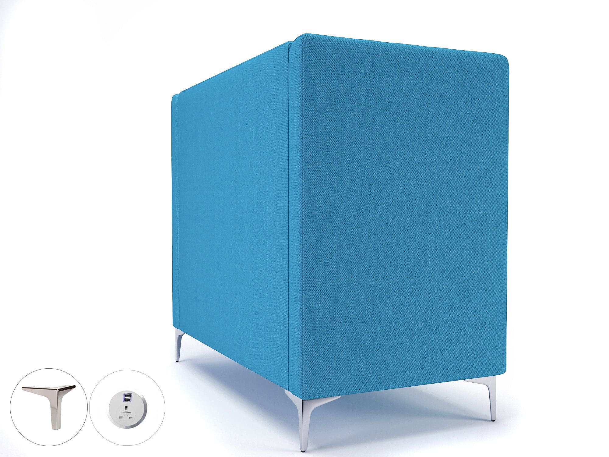 Altus 128cm Wide Privacy Booth in Camira Era Fabric with Socket - Image 20