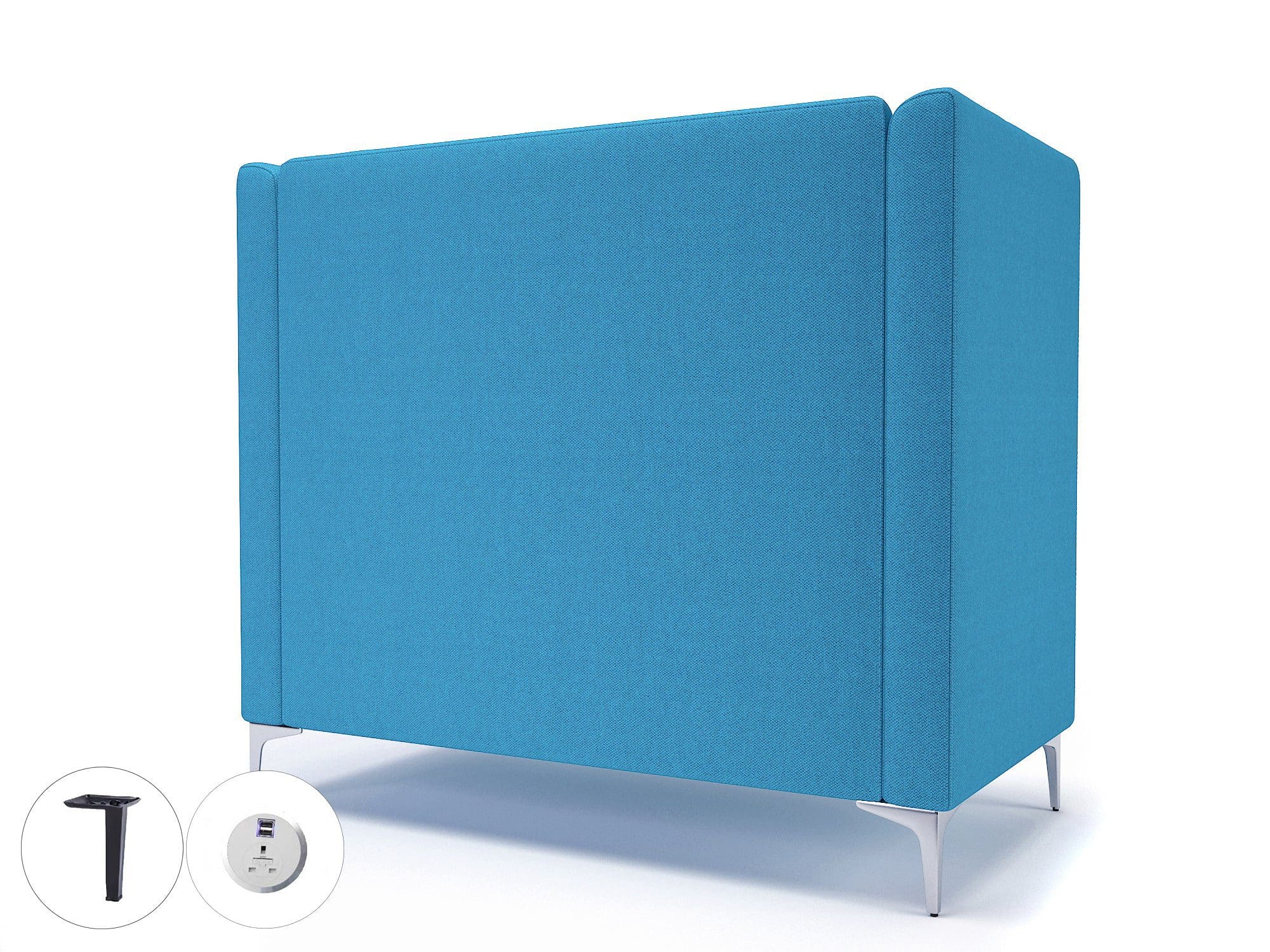 Altus 128cm Wide Privacy Booth in Camira Era Fabric with Socket - Image 23