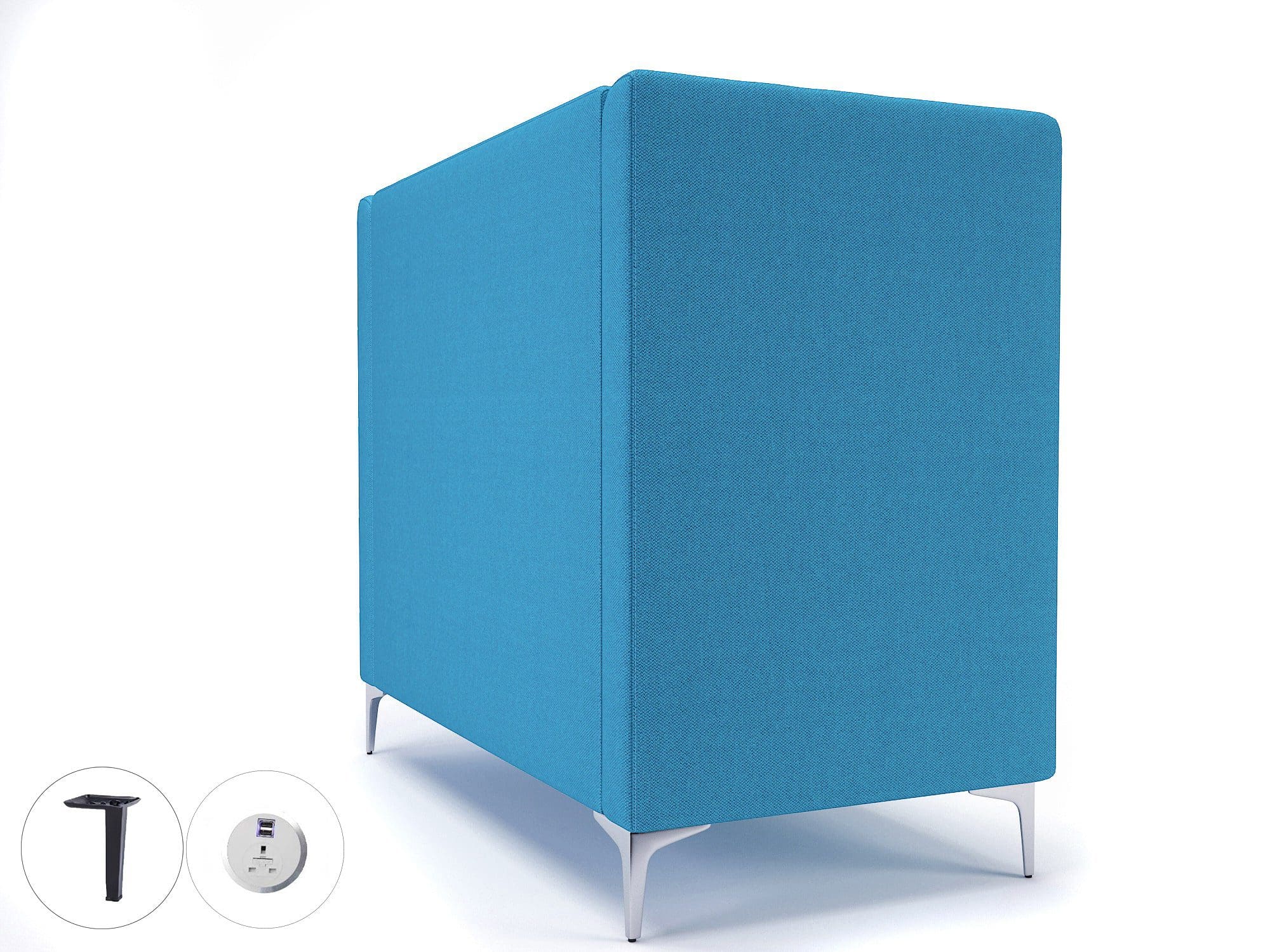Altus 128cm Wide Privacy Booth in Camira Era Fabric with Socket - Image 24