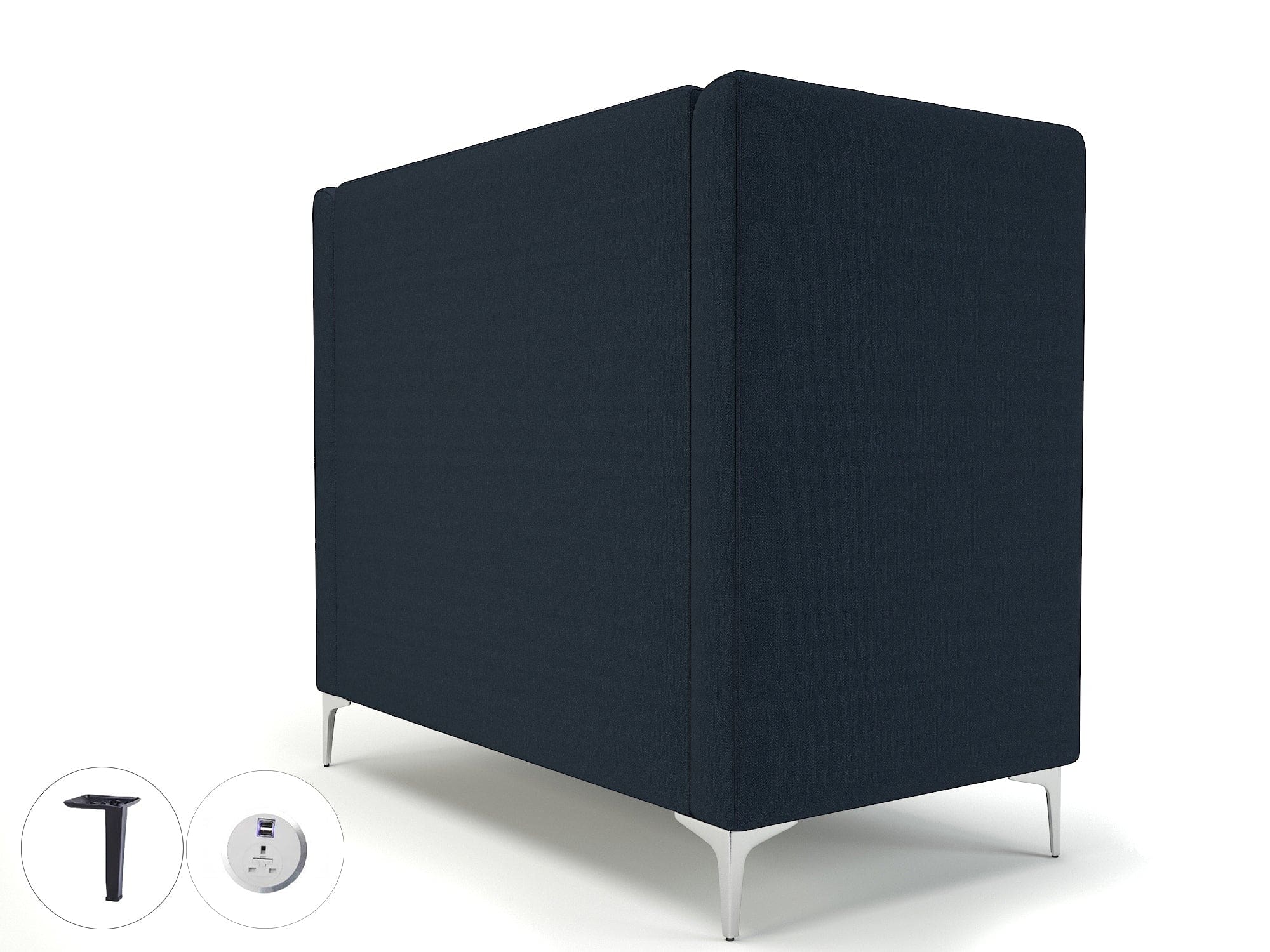 Altus 128cm Wide Privacy Booth in Camira Era Fabric with Socket - Image 38