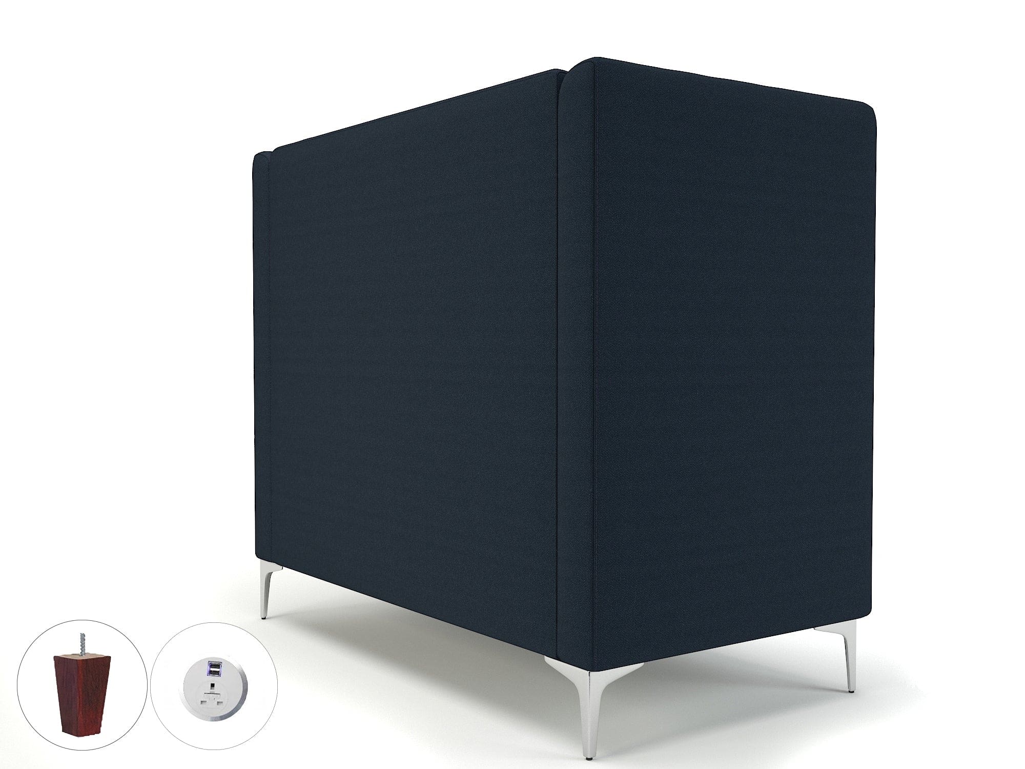 Altus 128cm Wide Privacy Booth in Camira Era Fabric with Socket - Image 41