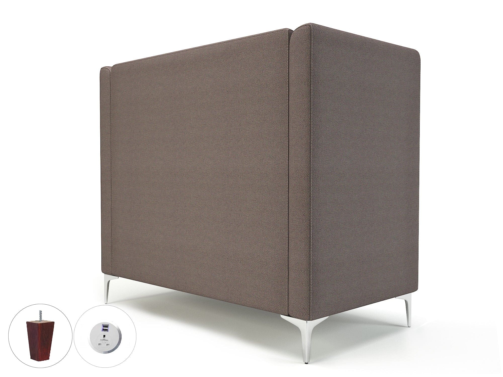 Altus 128cm Wide Privacy Booth in Camira Era Fabric with Socket - Image 53