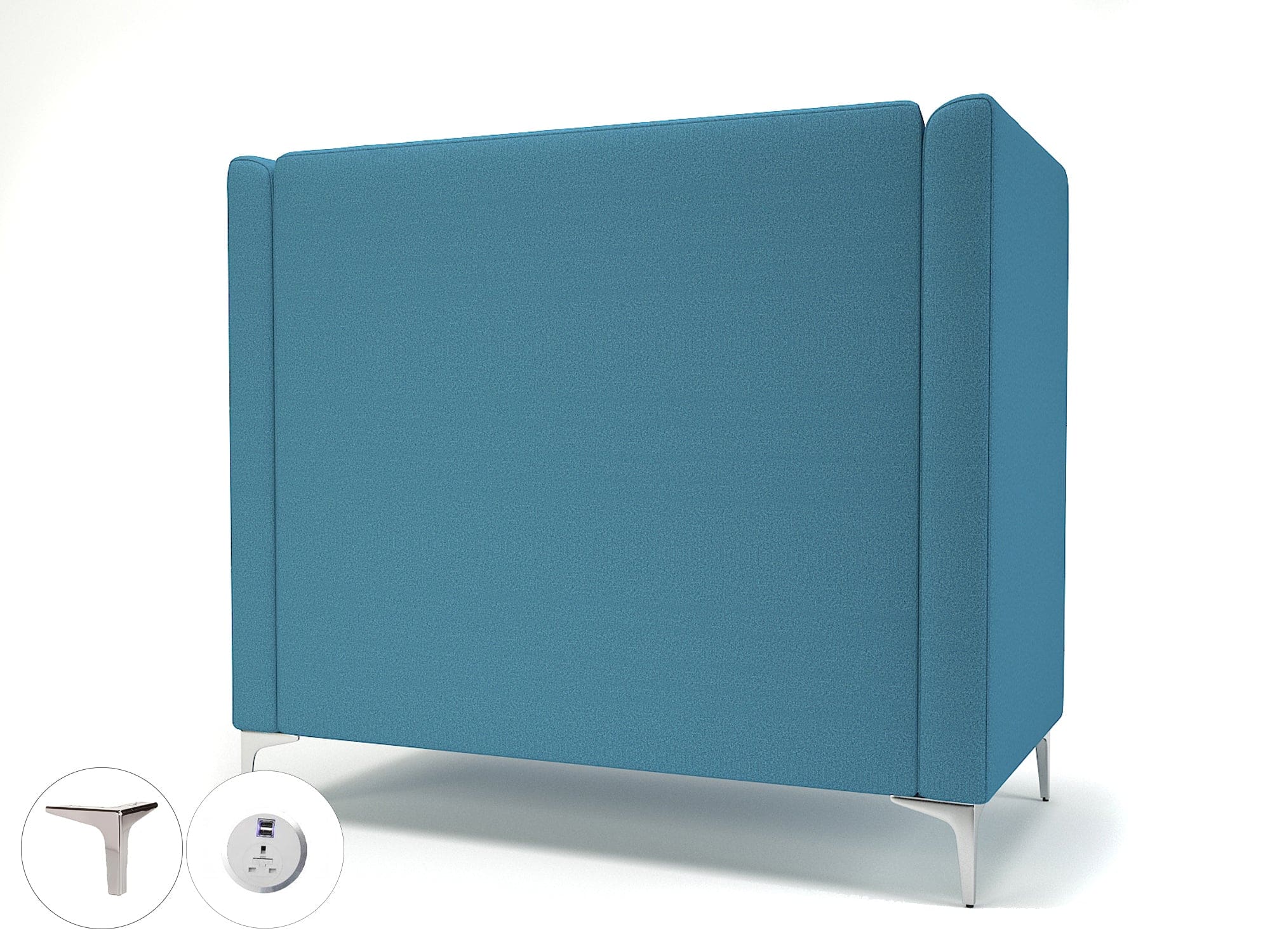 Altus 128cm Wide Privacy Booth in Warwick Dolly Fabric with Socket - Image 31