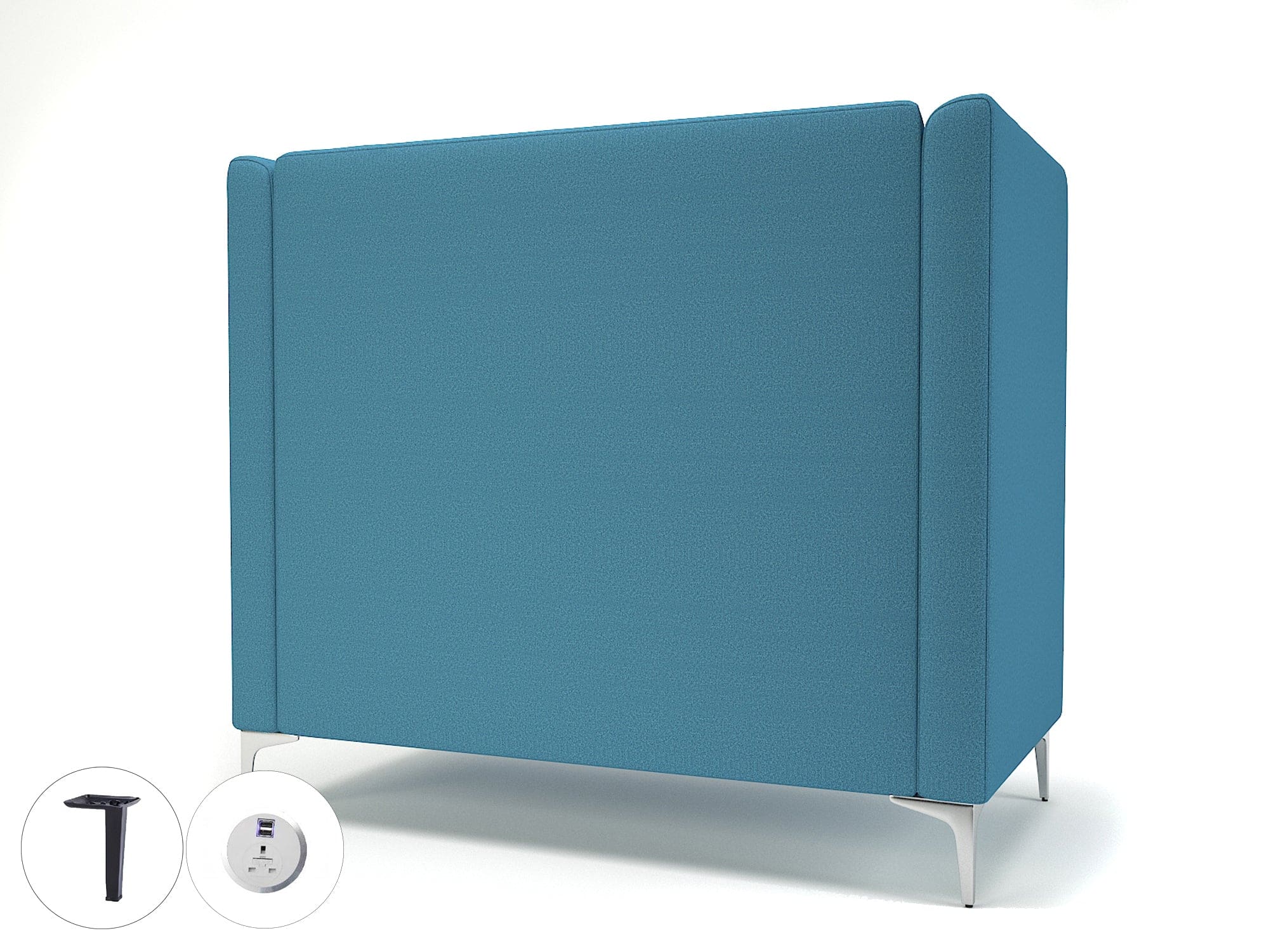 Altus 128cm Wide Privacy Booth in Warwick Dolly Fabric with Socket - Image 35