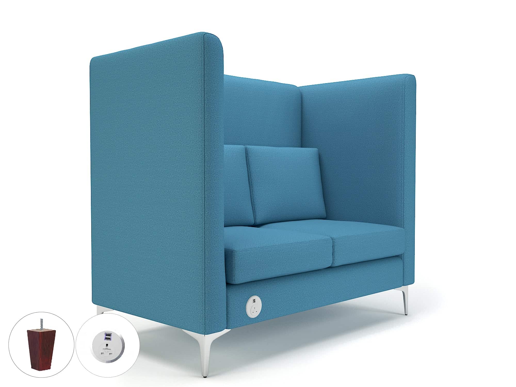 Altus 128cm Wide Privacy Booth in Warwick Dolly Fabric with Socket - Image 37