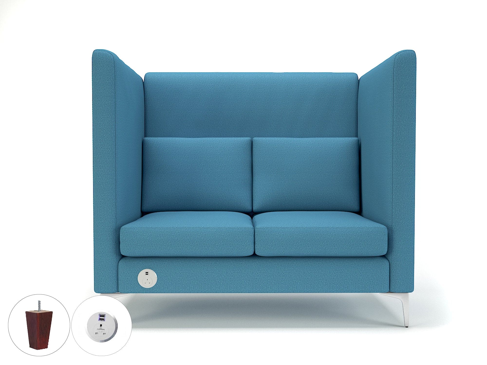 Altus 128cm Wide Privacy Booth in Warwick Dolly Fabric with Socket - Image 38