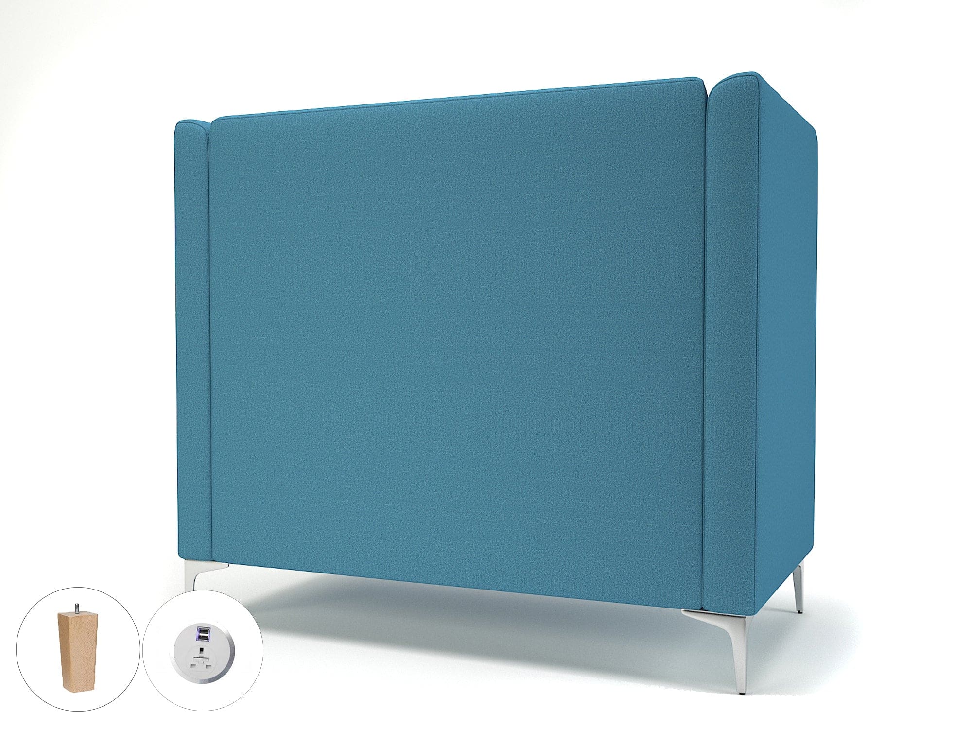 Altus 128cm Wide Privacy Booth in Warwick Dolly Fabric with Socket - Image 43