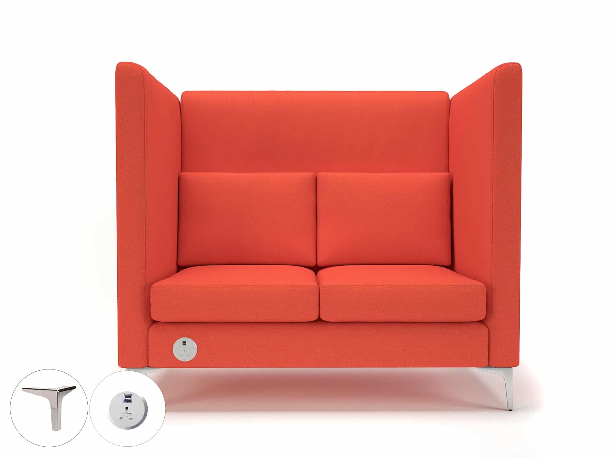 Altus 128cm Wide Privacy Booth in Warwick Dolly Fabric with Socket - Image 58