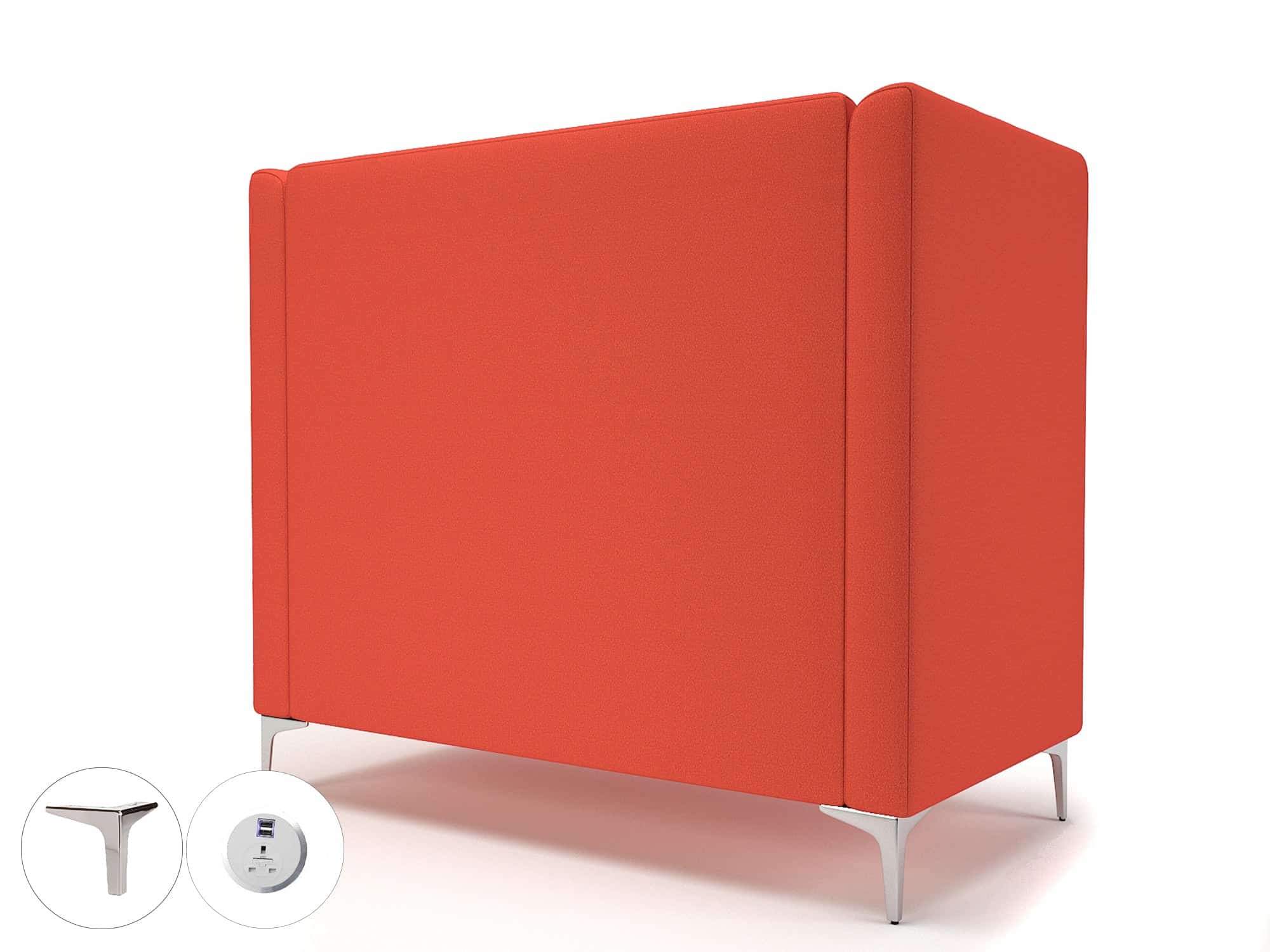 Altus 128cm Wide Privacy Booth in Warwick Dolly Fabric with Socket - Image 59