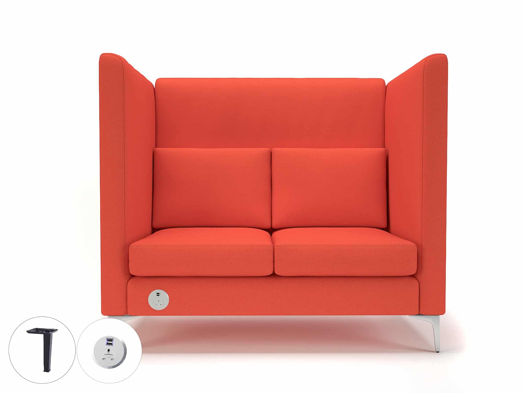 Altus 128cm Wide Privacy Booth in Warwick Dolly Fabric with Socket - Image 61