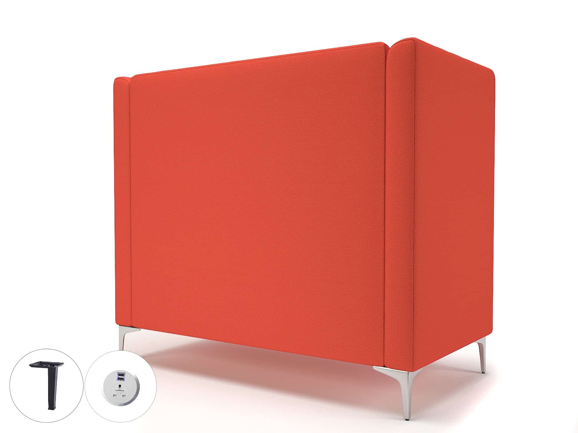 Altus 128cm Wide Privacy Booth in Warwick Dolly Fabric with Socket - Image 62