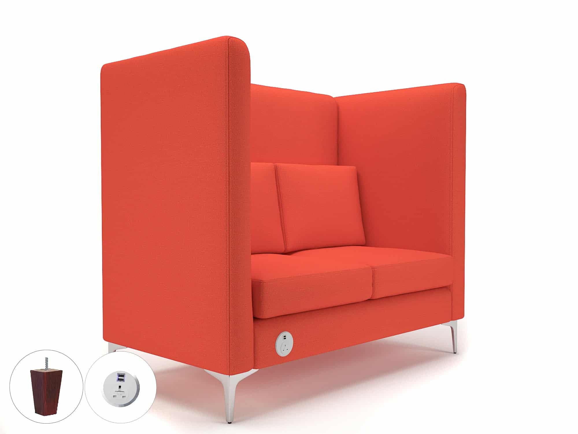 Altus 128cm Wide Privacy Booth in Warwick Dolly Fabric with Socket - Image 63