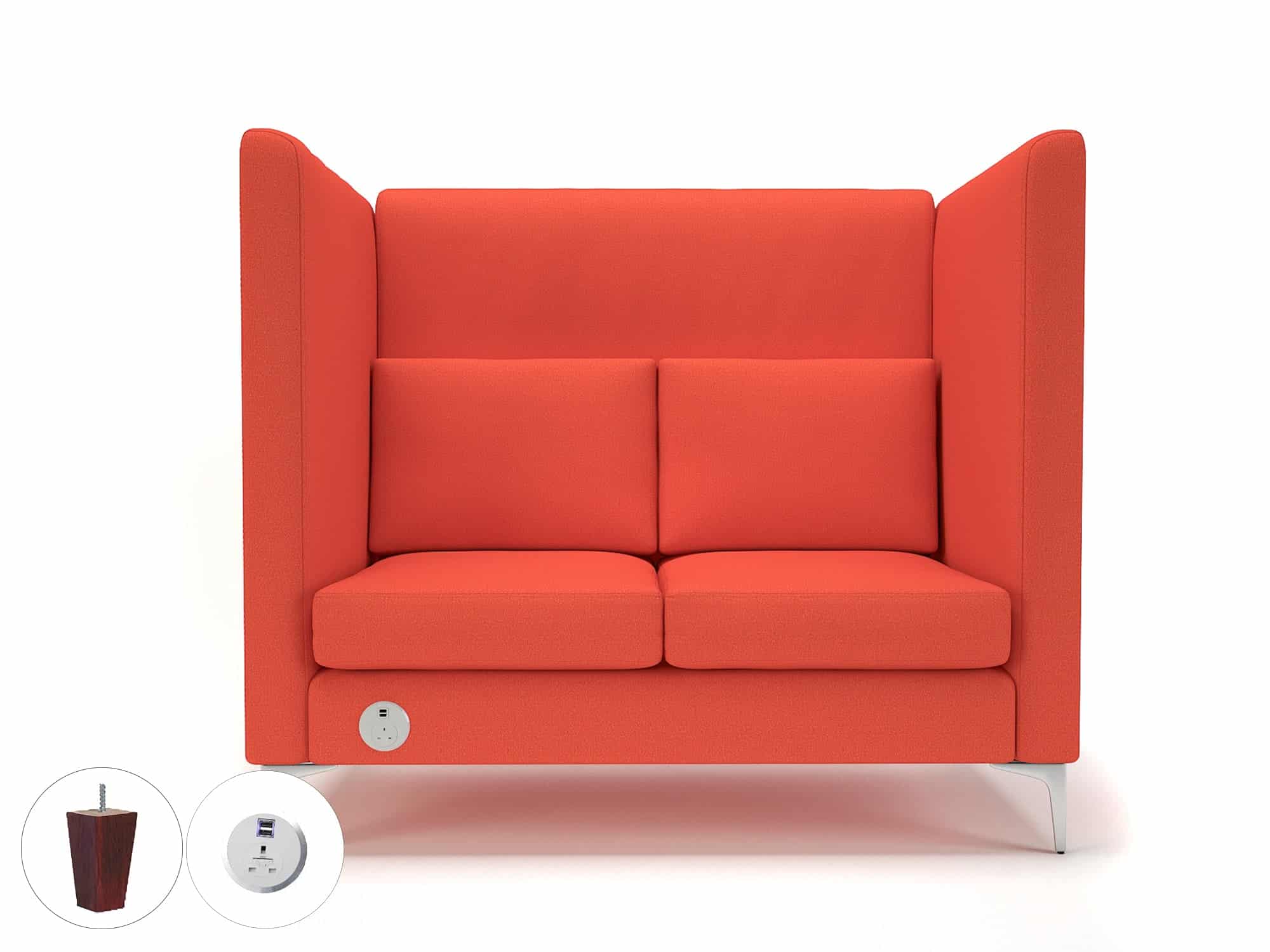 Altus 128cm Wide Privacy Booth in Warwick Dolly Fabric with Socket - Image 64