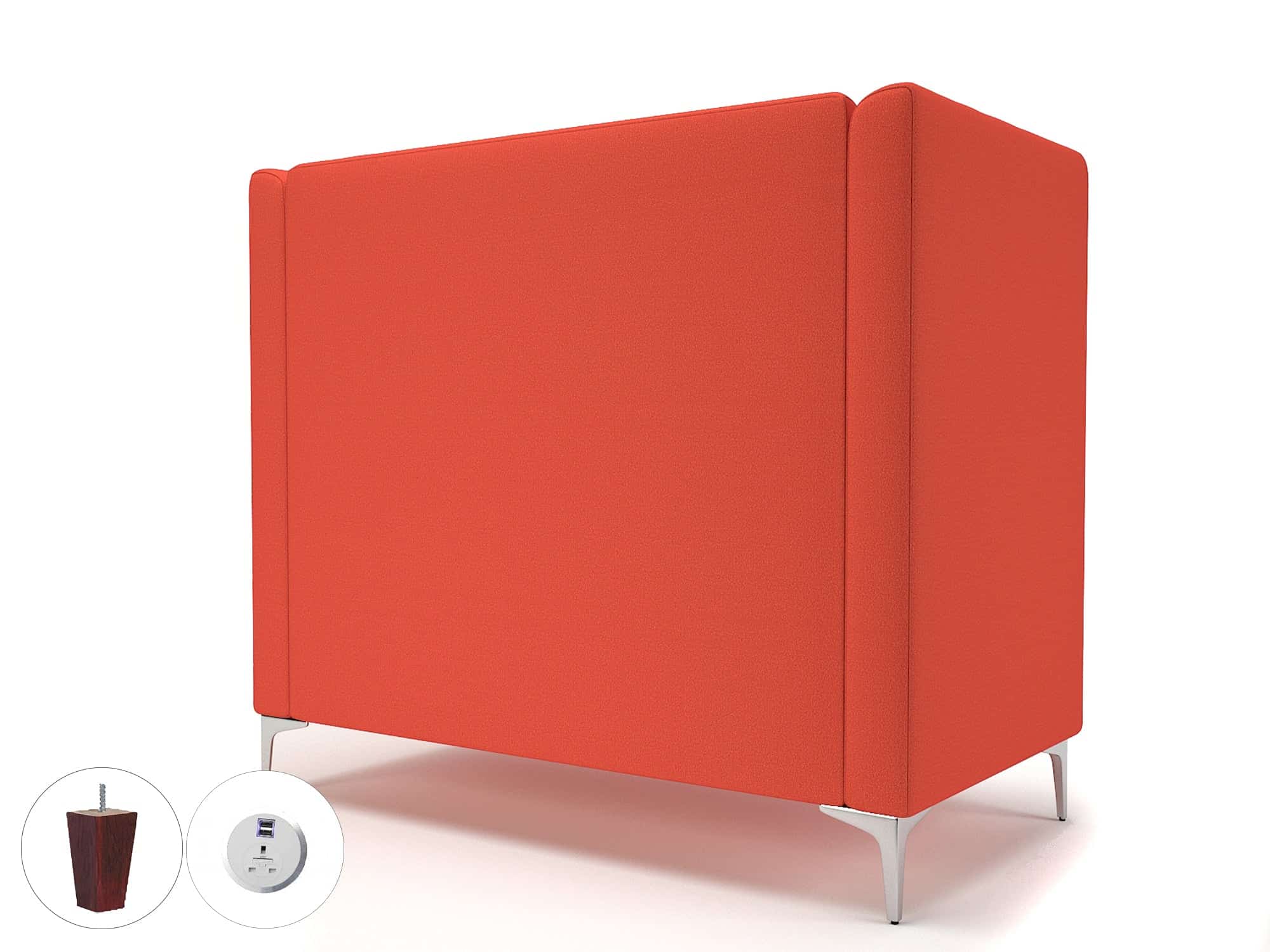 Altus 128cm Wide Privacy Booth in Warwick Dolly Fabric with Socket - Image 65