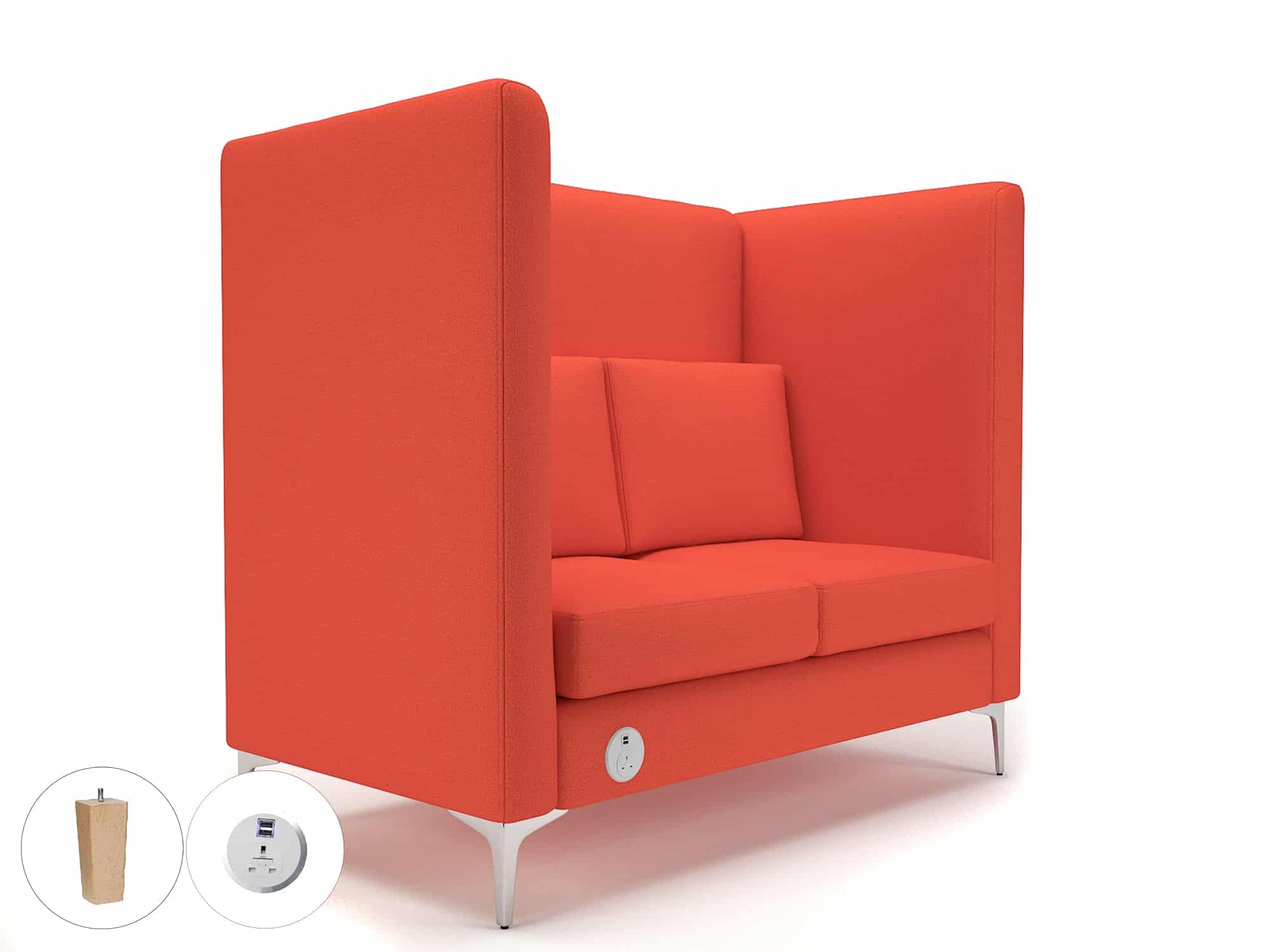 Altus 128cm Wide Privacy Booth in Warwick Dolly Fabric with Socket - Image 66