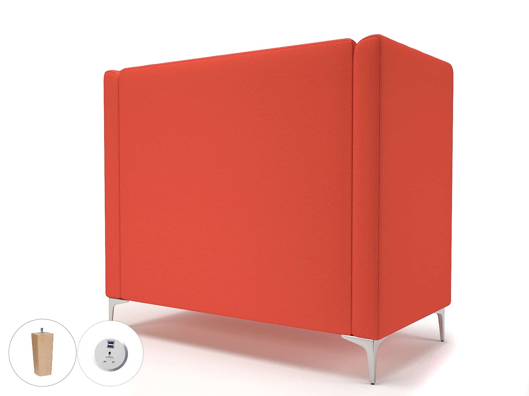 Altus 128cm Wide Privacy Booth in Warwick Dolly Fabric with Socket - Image 68