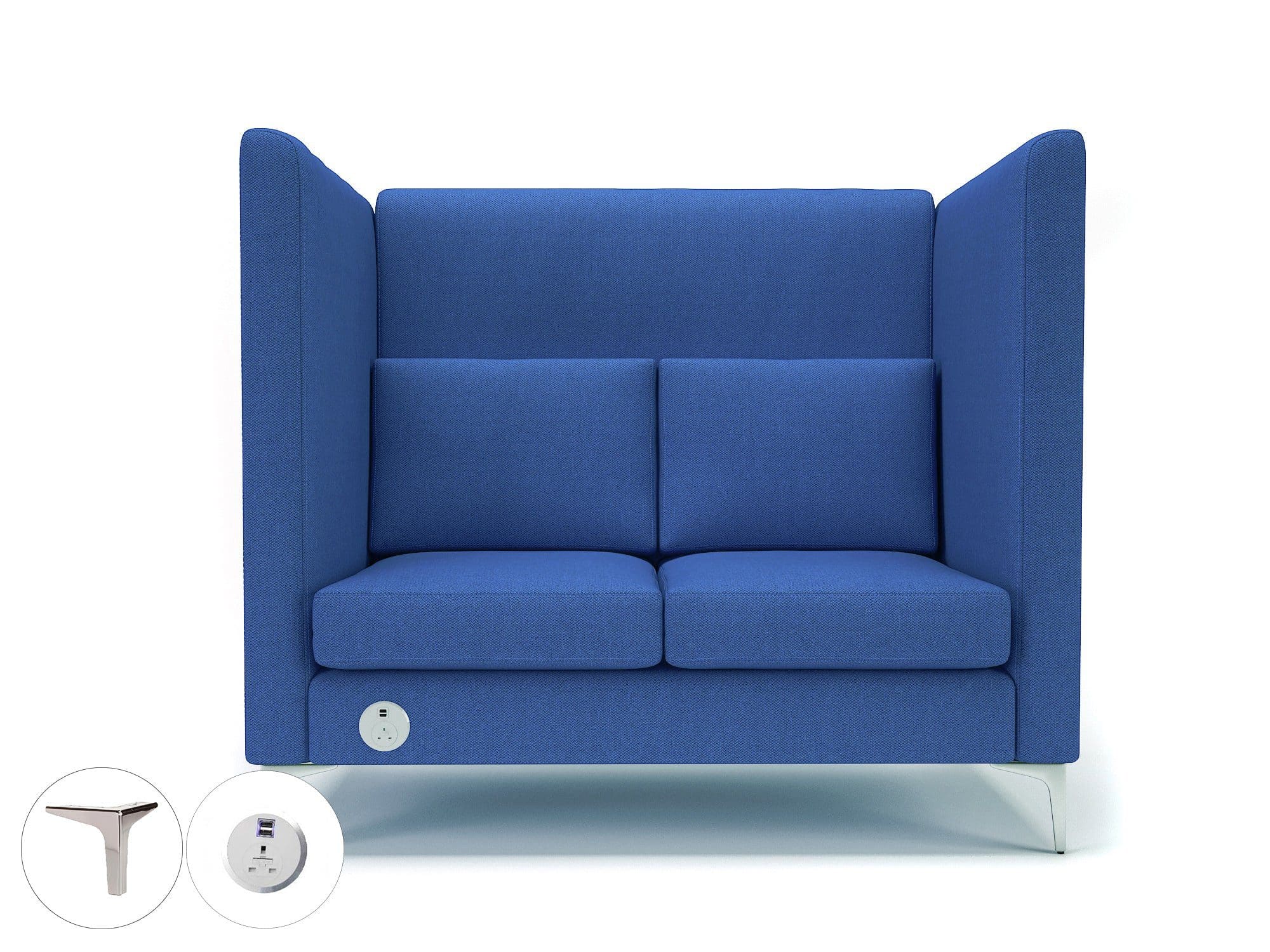 Altus 128cm Wide Privacy Booth in Camira Era Fabric with Socket - Image 58