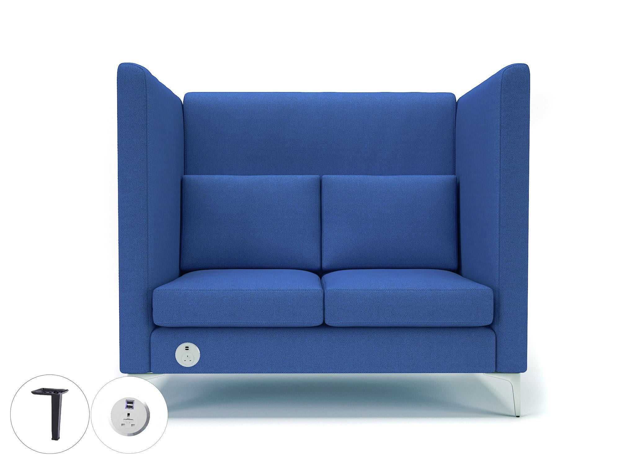 Altus 128cm Wide Privacy Booth in Camira Era Fabric with Socket - Image 62