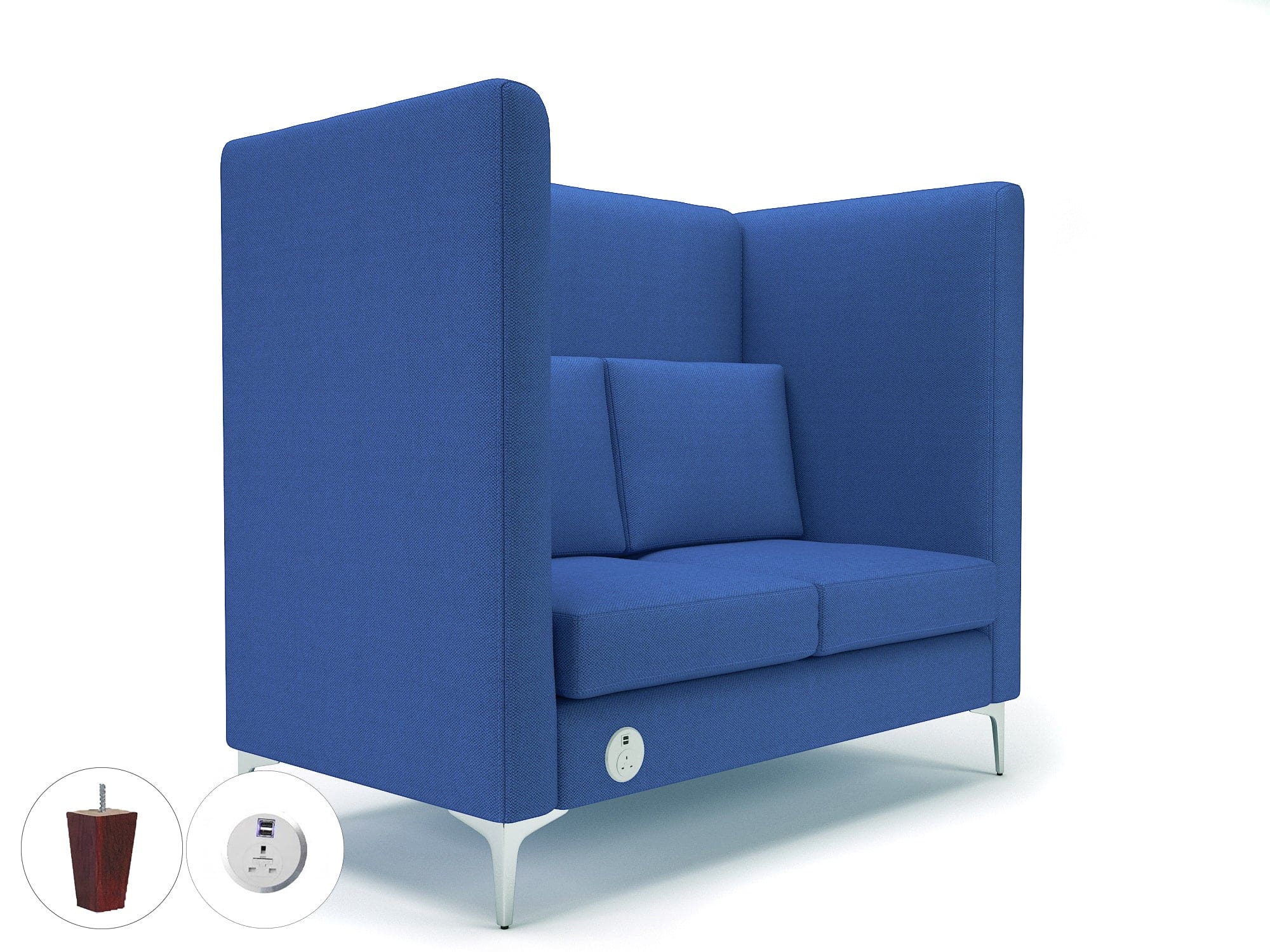 Altus 128cm Wide Privacy Booth in Camira Era Fabric with Socket - Image 65