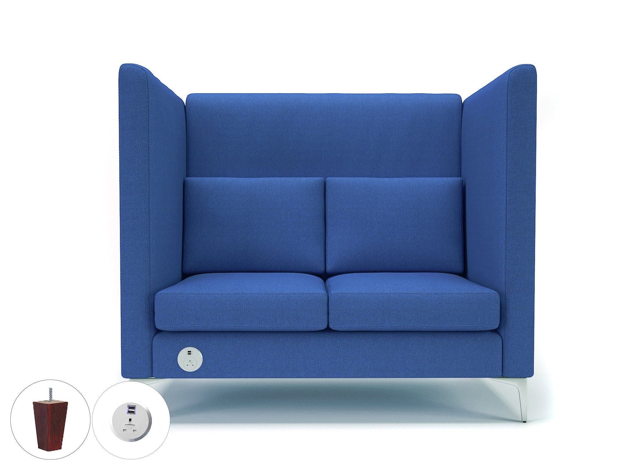 Altus 128cm Wide Privacy Booth in Camira Era Fabric with Socket - Image 66