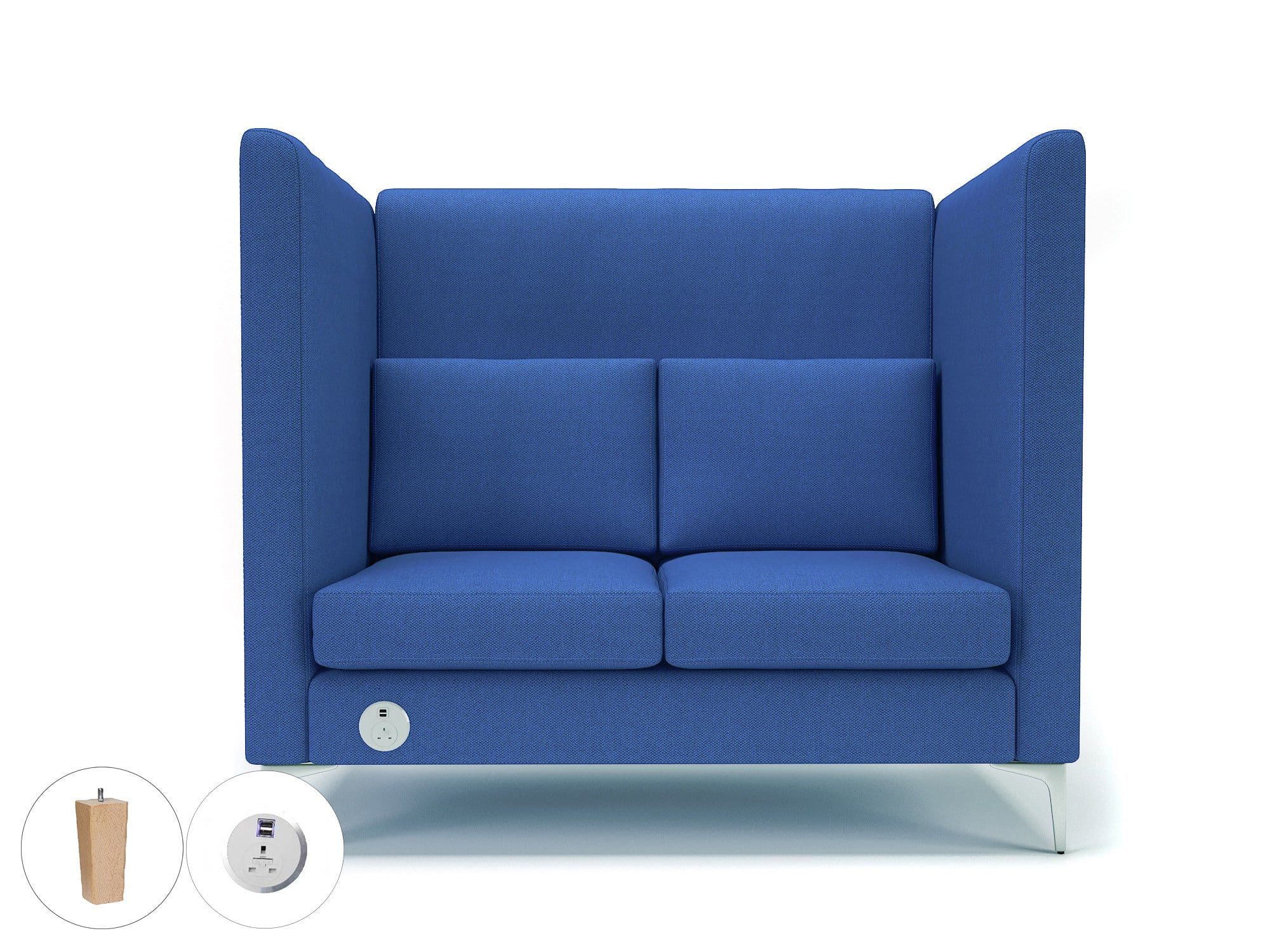 Altus 128cm Wide Privacy Booth in Camira Era Fabric with Socket - Image 70