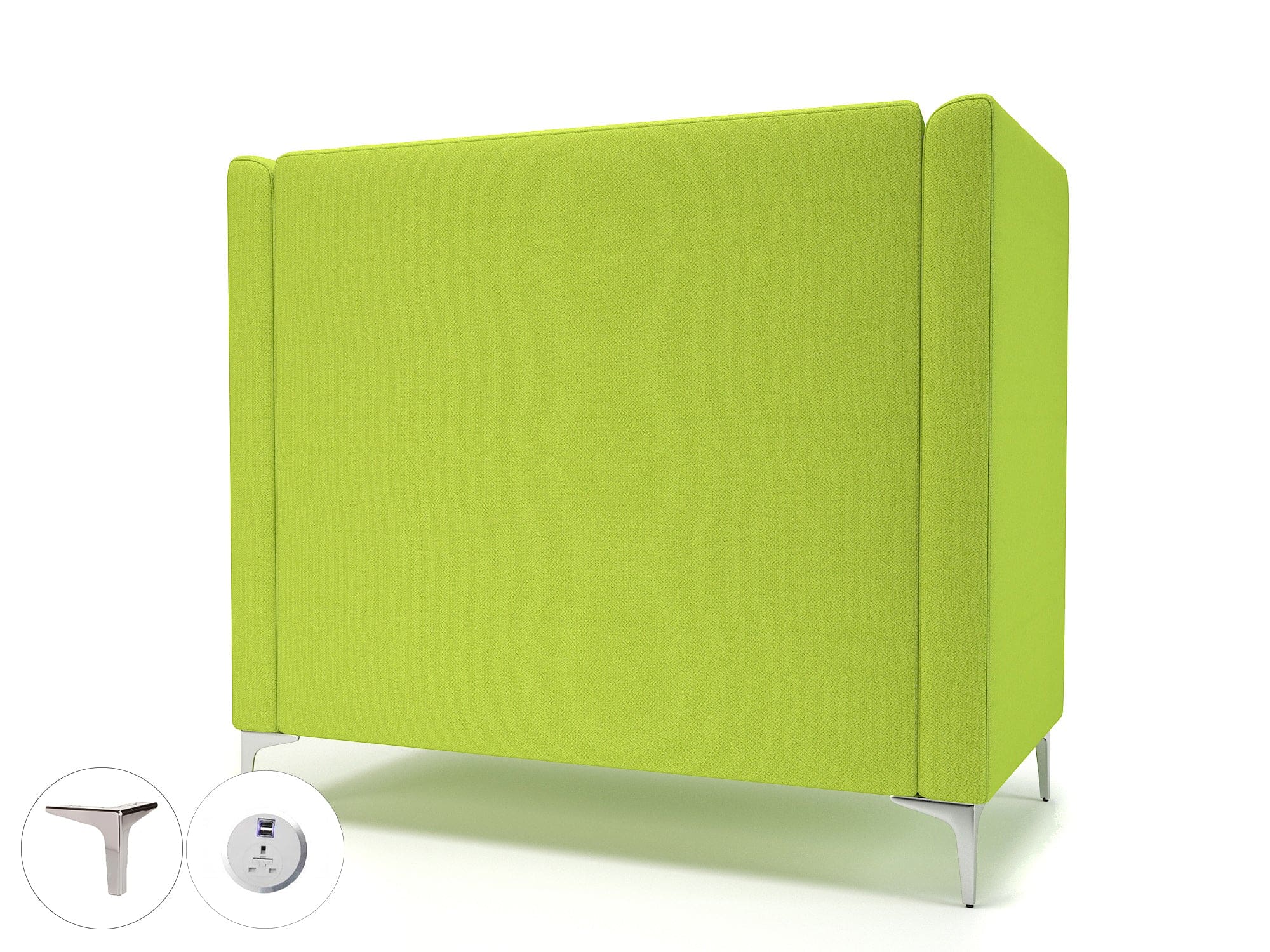 Altus 128cm Wide Privacy Booth in Camira Era Fabric with Socket - Image 75