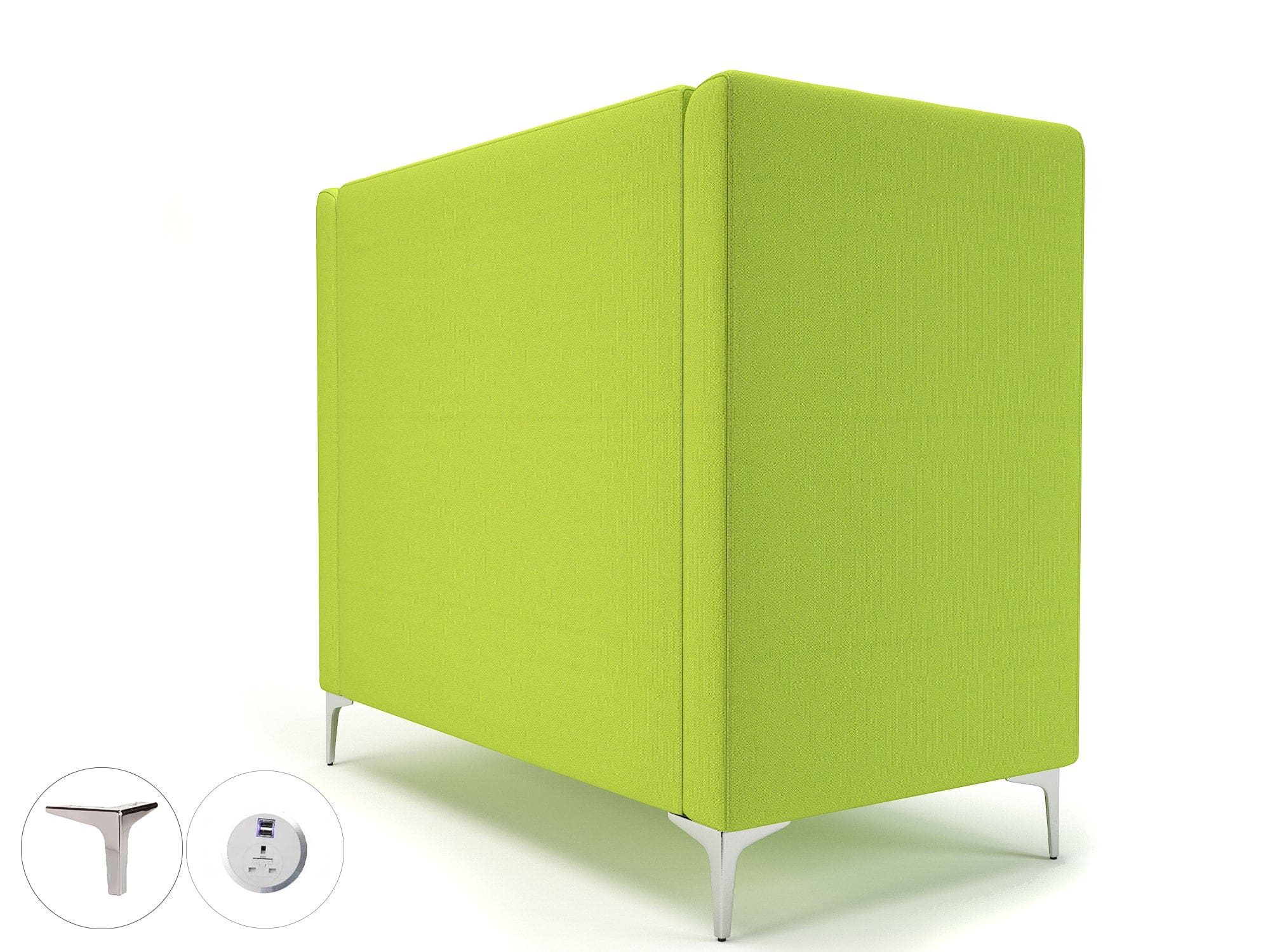 Altus 128cm Wide Privacy Booth in Camira Era Fabric with Socket - Image 76