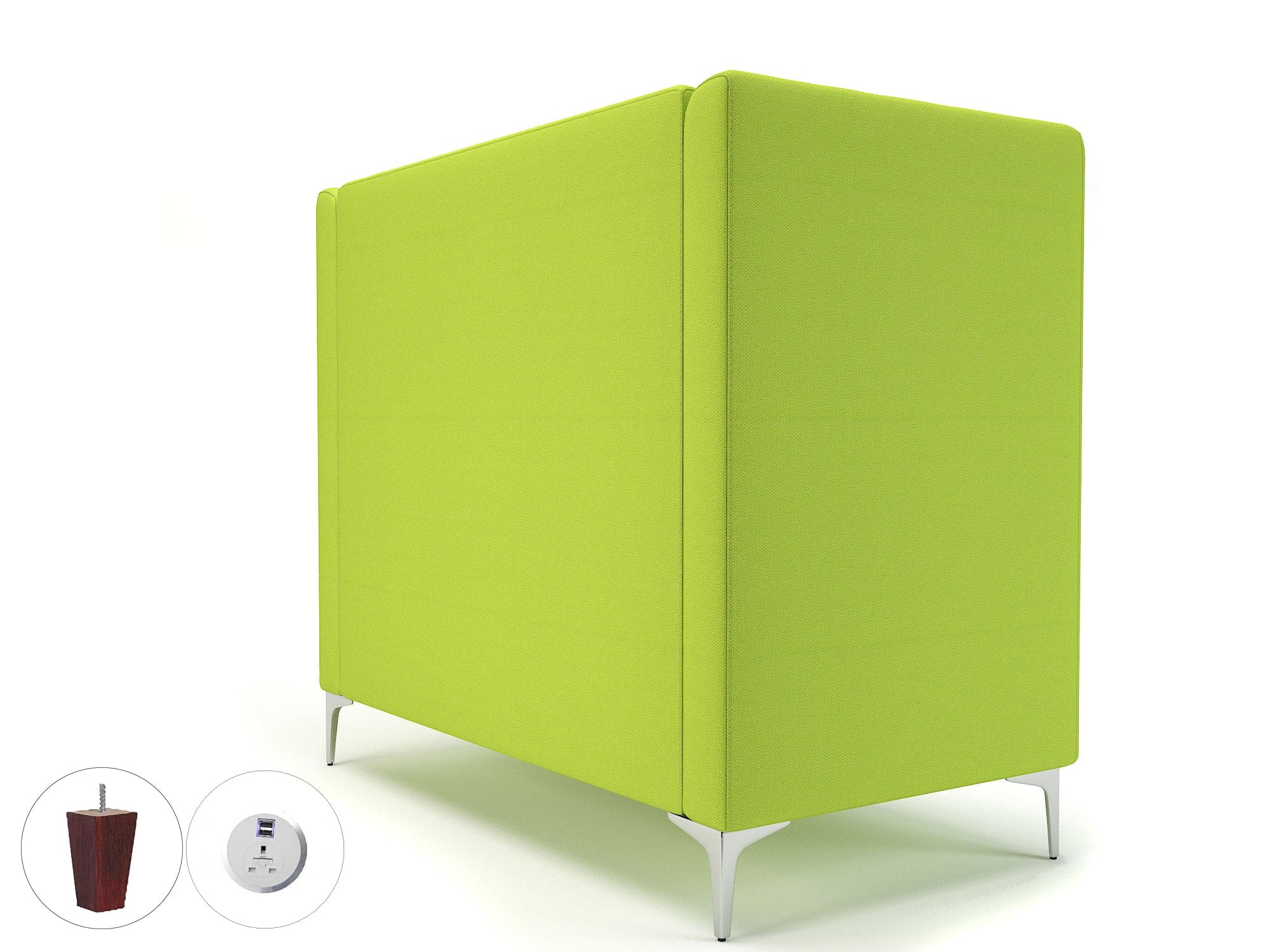 Altus 128cm Wide Privacy Booth in Camira Era Fabric with Socket - Image 84