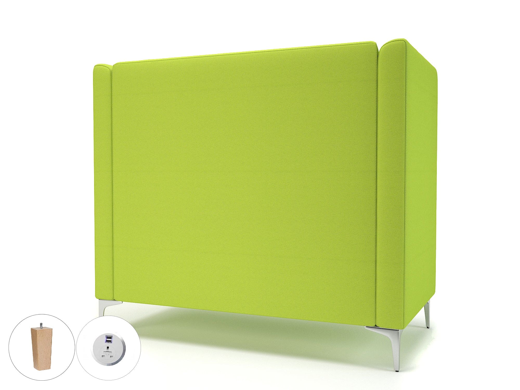 Altus 128cm Wide Privacy Booth in Camira Era Fabric with Socket - Image 87