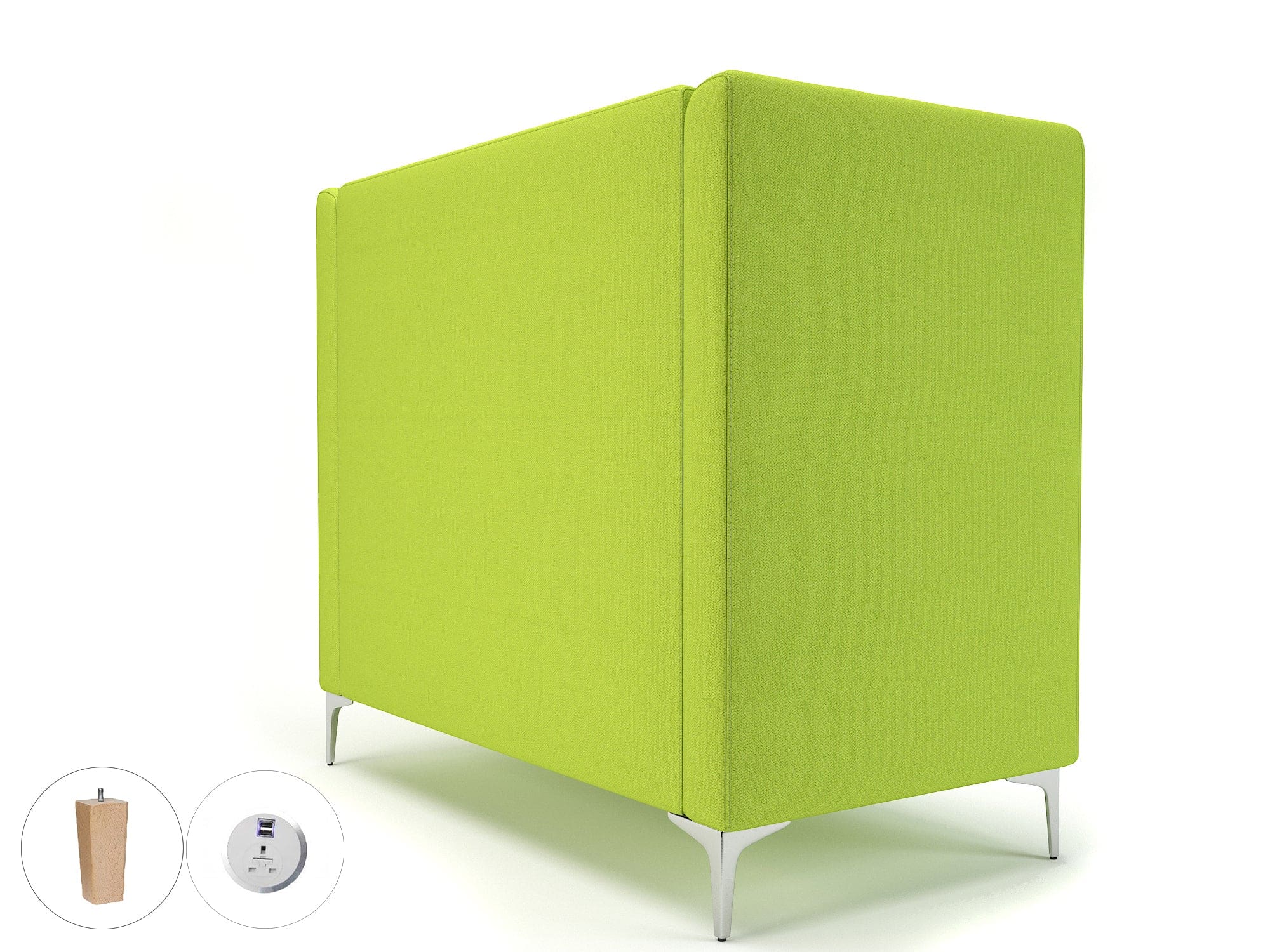 Altus 128cm Wide Privacy Booth in Camira Era Fabric with Socket - Image 88