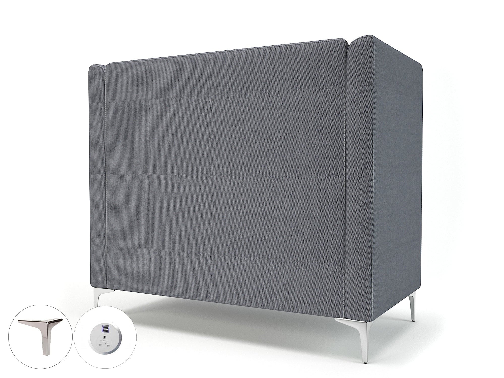 Altus 128cm Wide Privacy Booth in Camira Era Fabric with Socket - Image 91