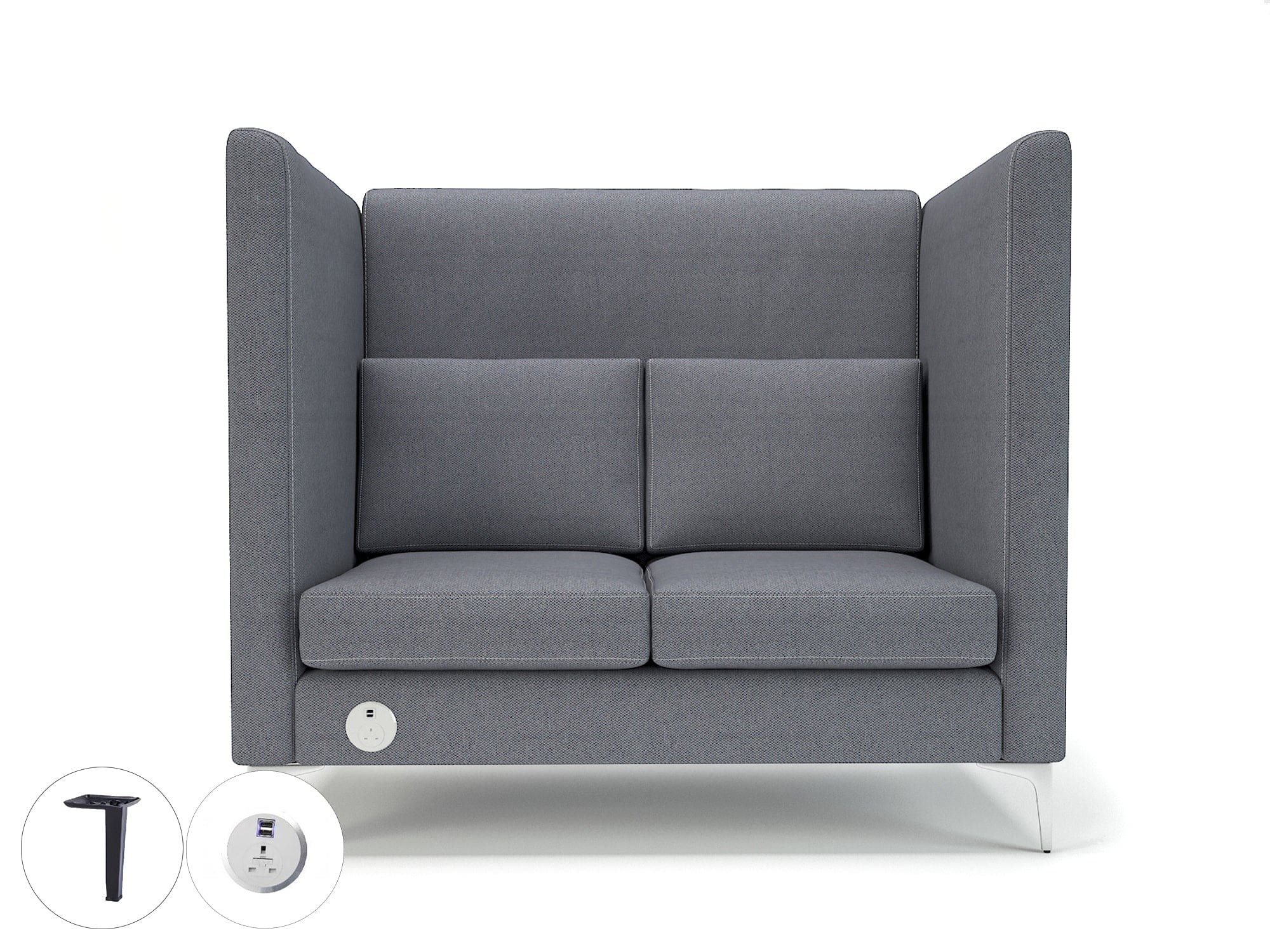 Altus 128cm Wide Privacy Booth in Camira Era Fabric with Socket - Image 93