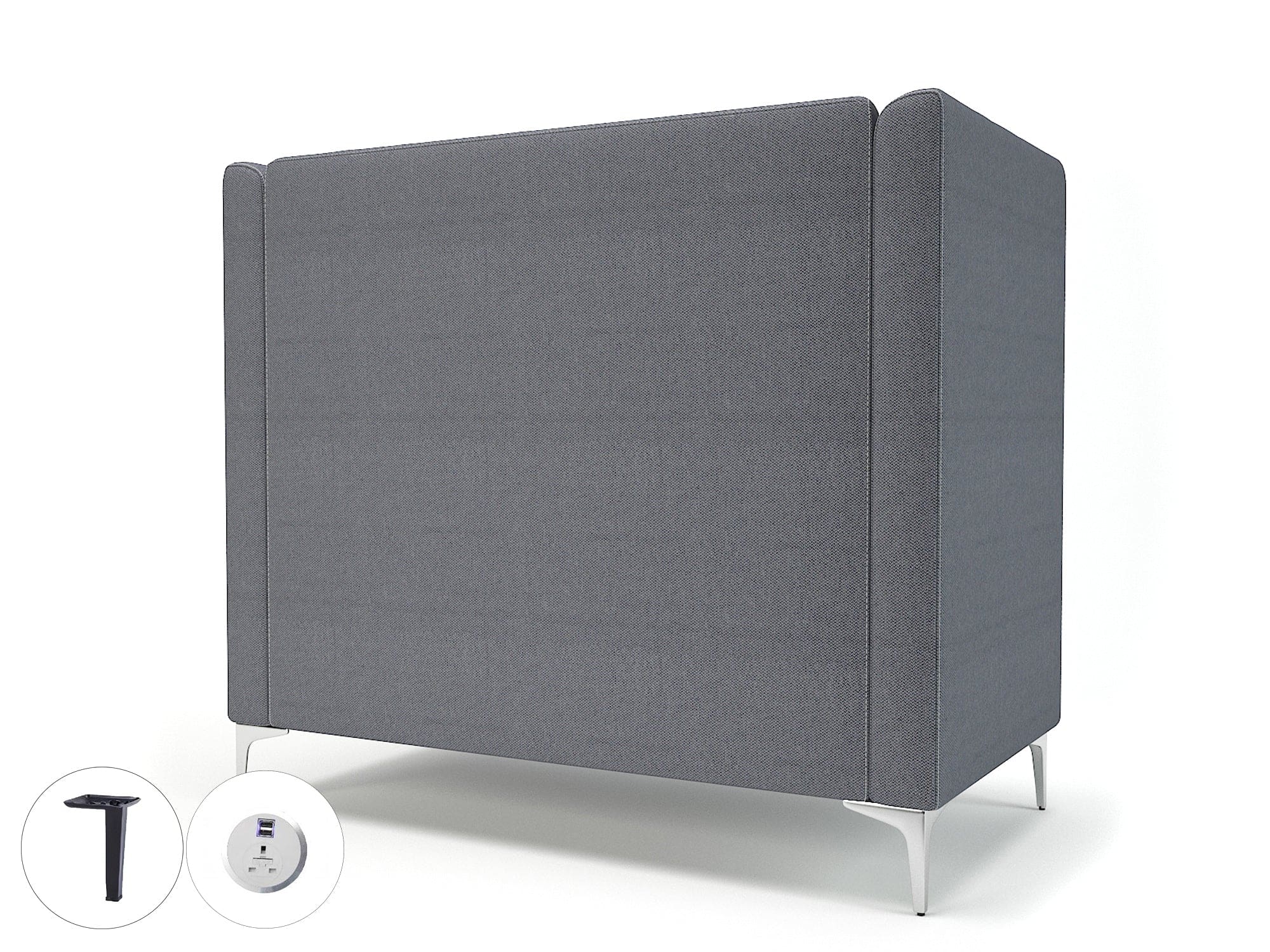 Altus 128cm Wide Privacy Booth in Camira Era Fabric with Socket - Image 94