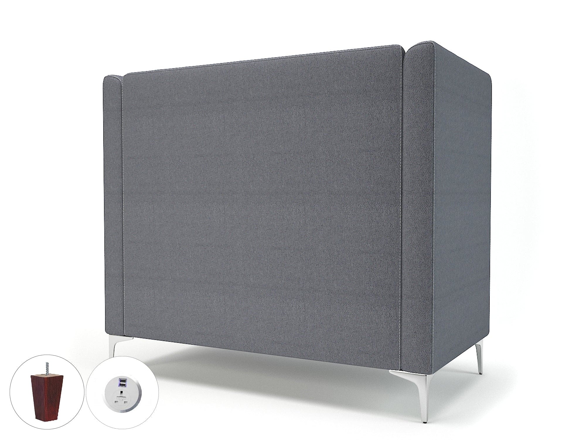Altus 128cm Wide Privacy Booth in Camira Era Fabric with Socket - Image 97