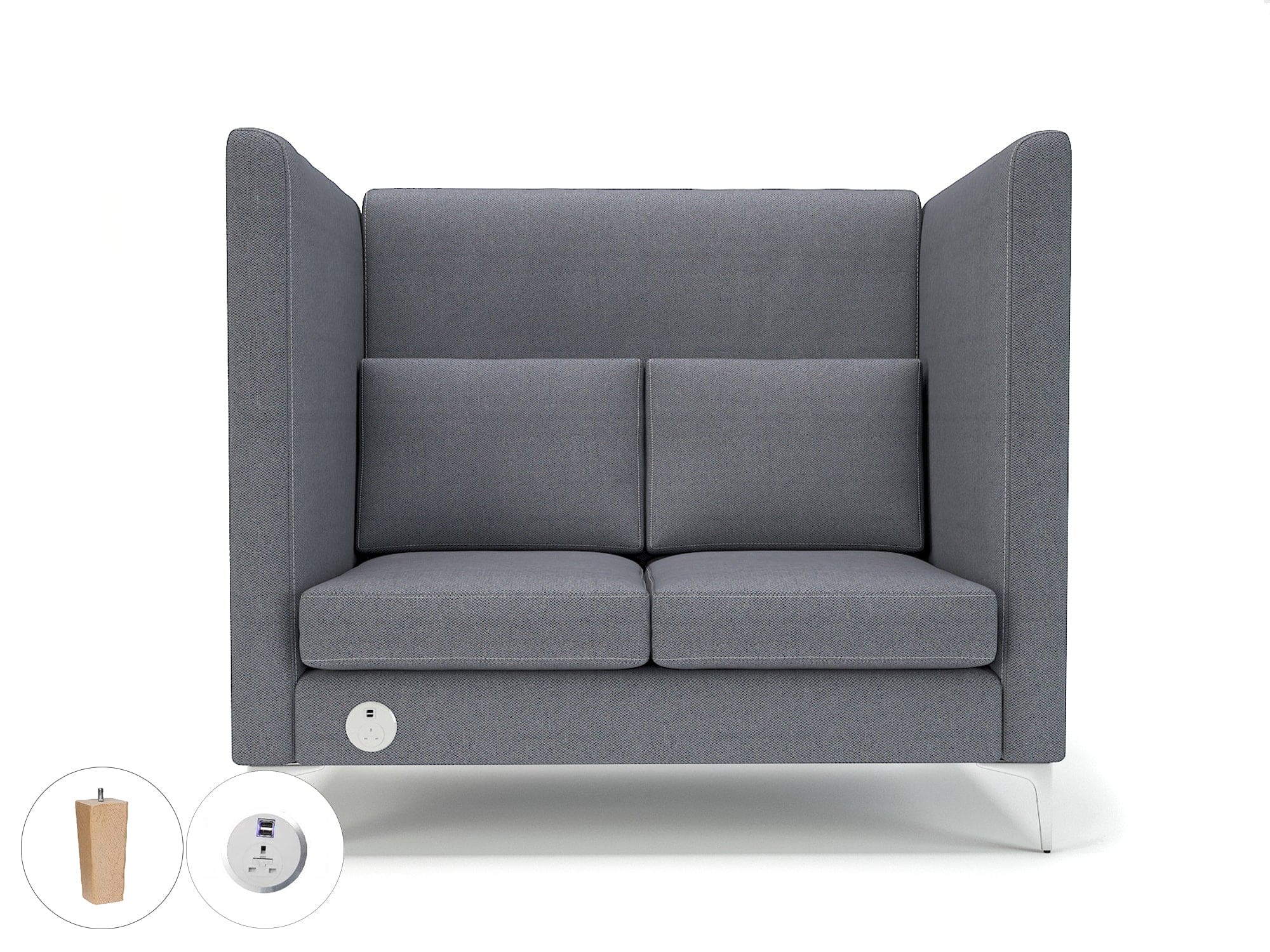 Altus 128cm Wide Privacy Booth in Camira Era Fabric with Socket - Image 99