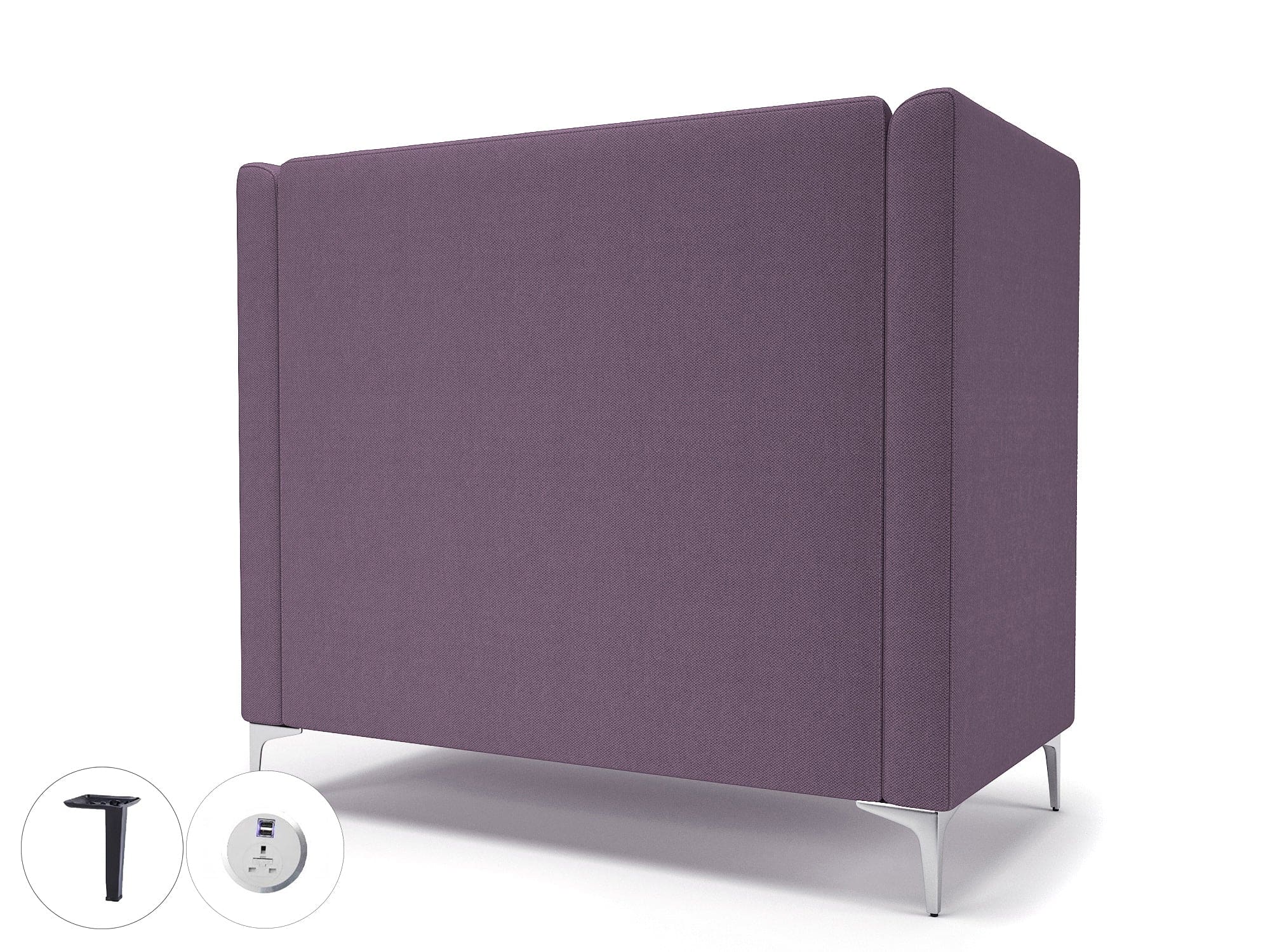 Altus 128cm Wide Privacy Booth in Camira Era Fabric with Socket - Image 107