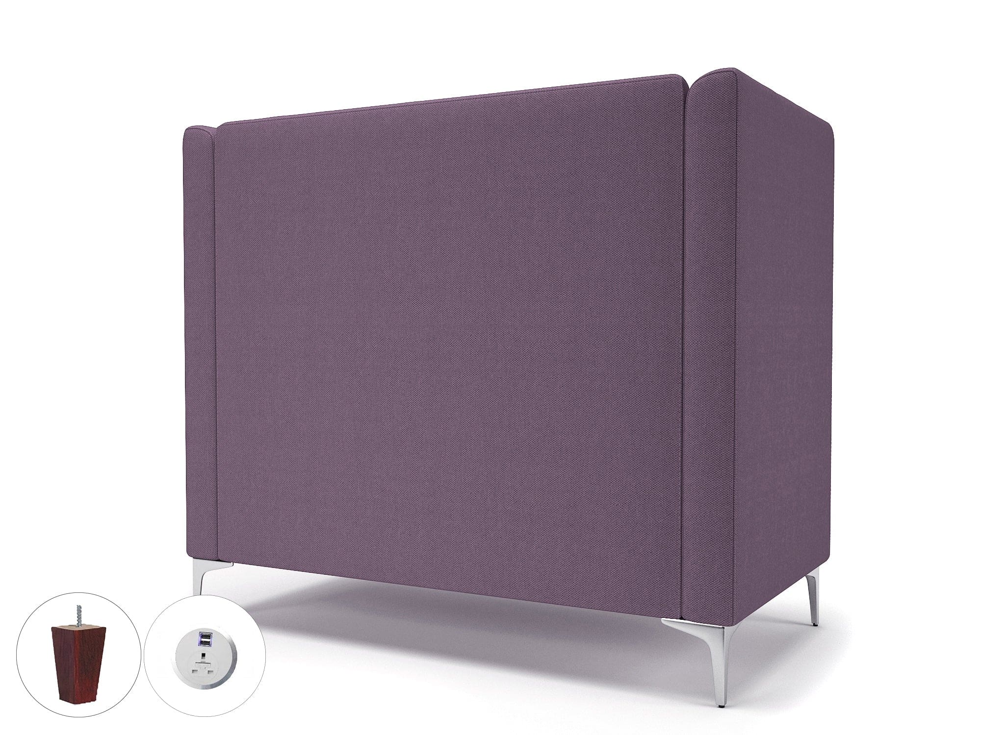 Altus 128cm Wide Privacy Booth in Camira Era Fabric with Socket - Image 111