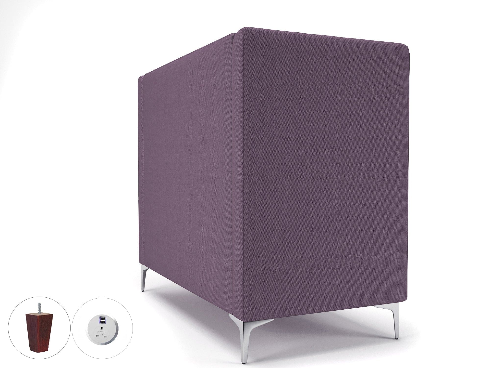 Altus 128cm Wide Privacy Booth in Camira Era Fabric with Socket - Image 112