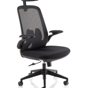 Sigma Executive Mesh Chair With Folding Arms