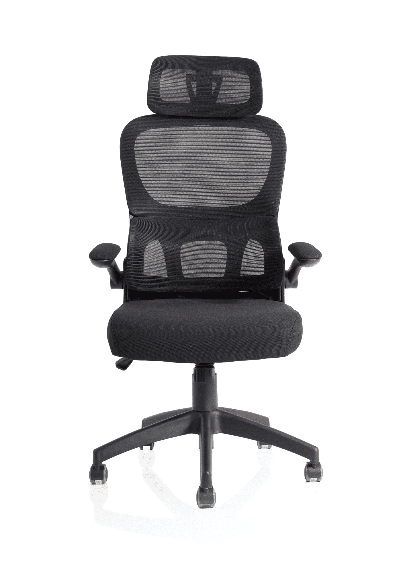 Iris Task Operator Mesh Back Fabric Seat With Headrest - Image 2
