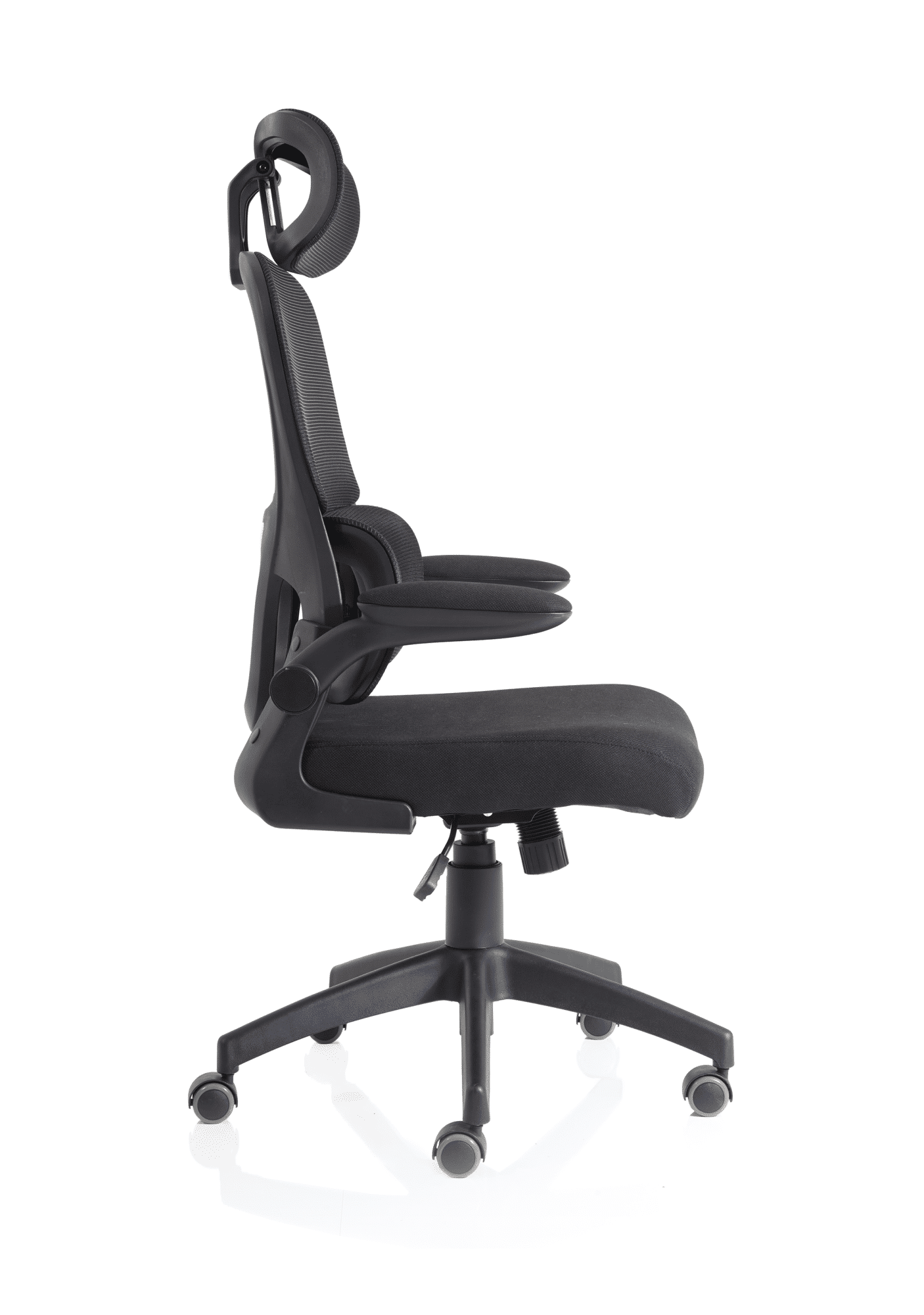 Iris Task Operator Mesh Back Fabric Seat With Headrest - Image 4