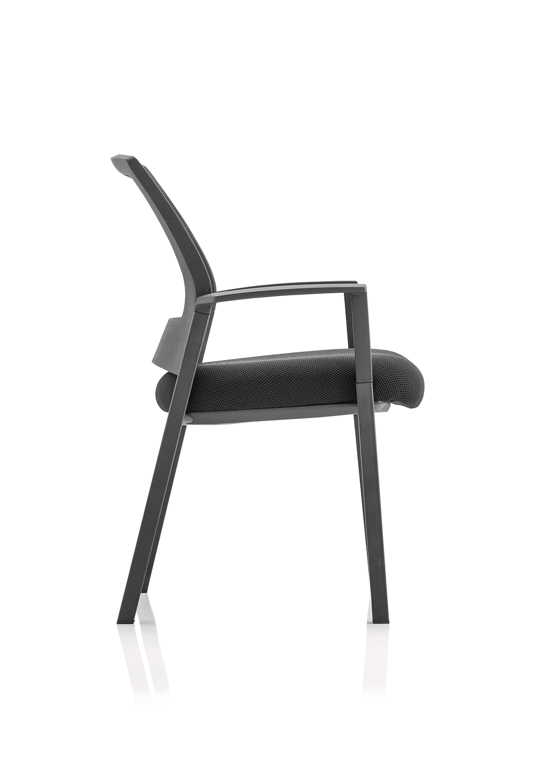 Metro Medium Mesh Back Stacking Visitor Chair with Arms - Image 2