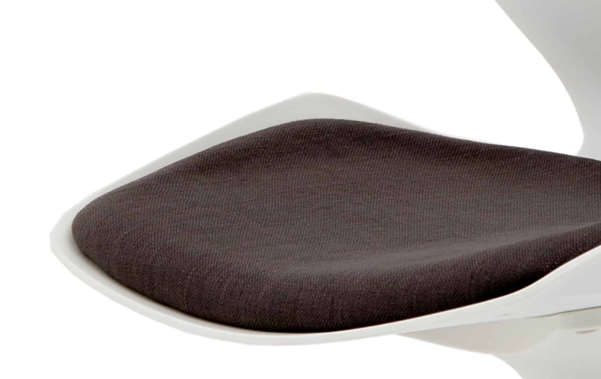 Florence Spindle White Frame Fabric Seat Visitor Chair - Image 5