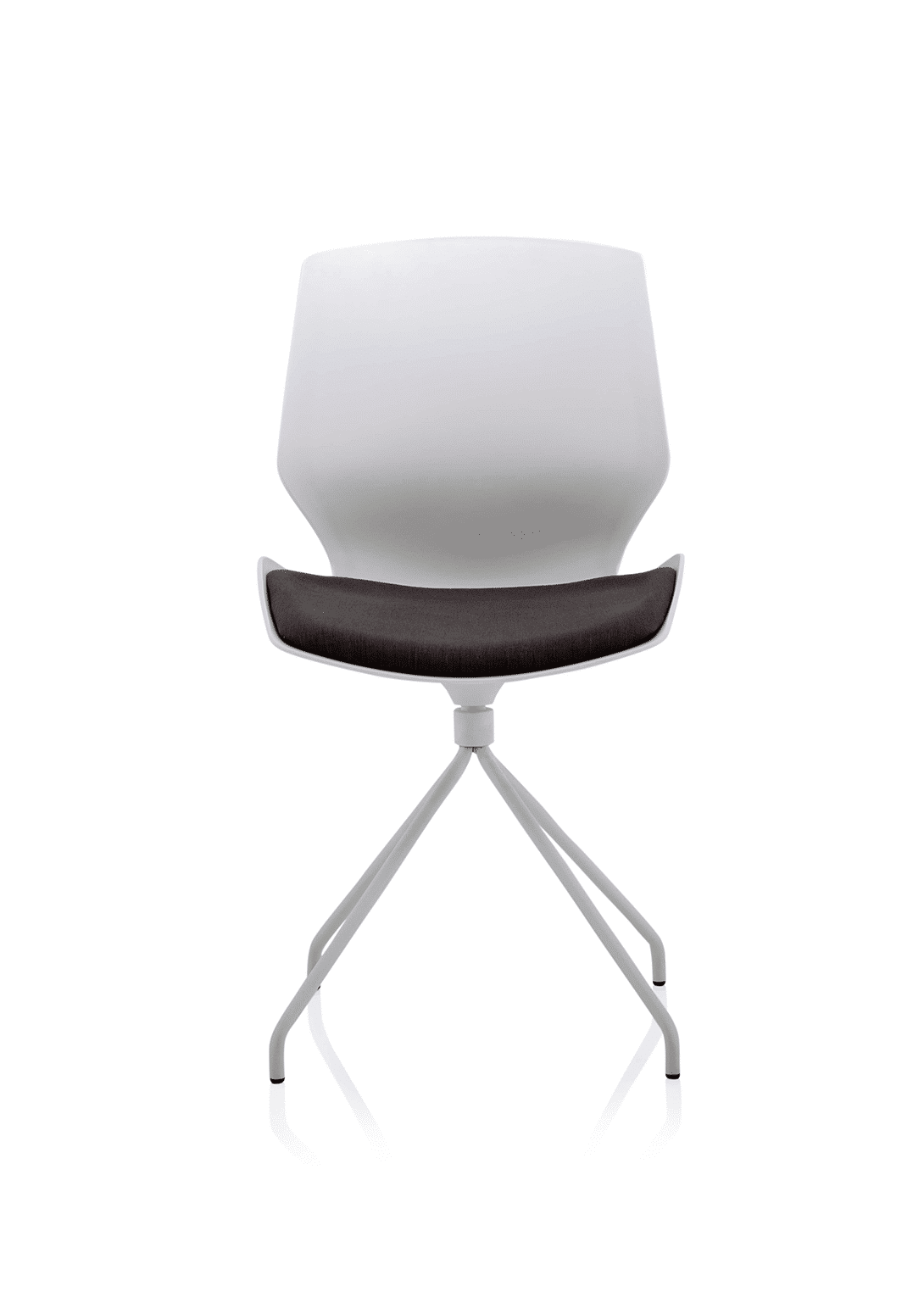Florence Spindle White Frame Fabric Seat Visitor Chair - Image 3