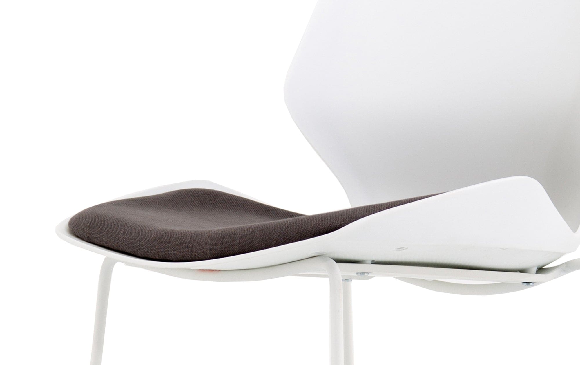 Florence White Frame Fabric Seat High Stool Chair - Image 6