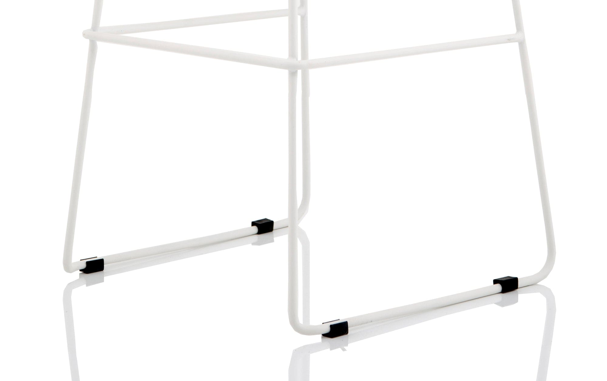 Florence White Frame Fabric Seat High Stool Chair - Image 9