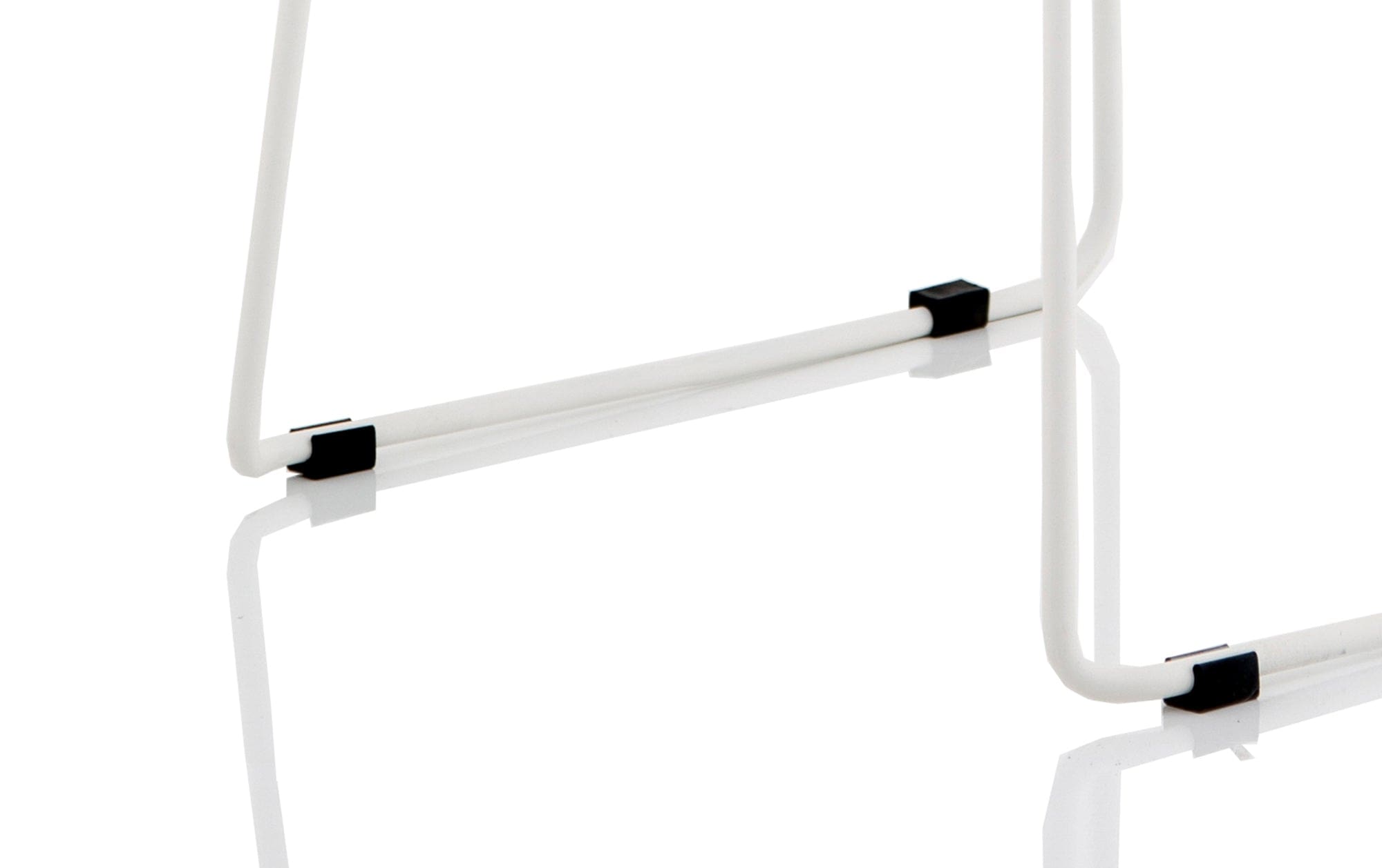 Florence White Frame Fabric Seat High Stool Chair - Image 8